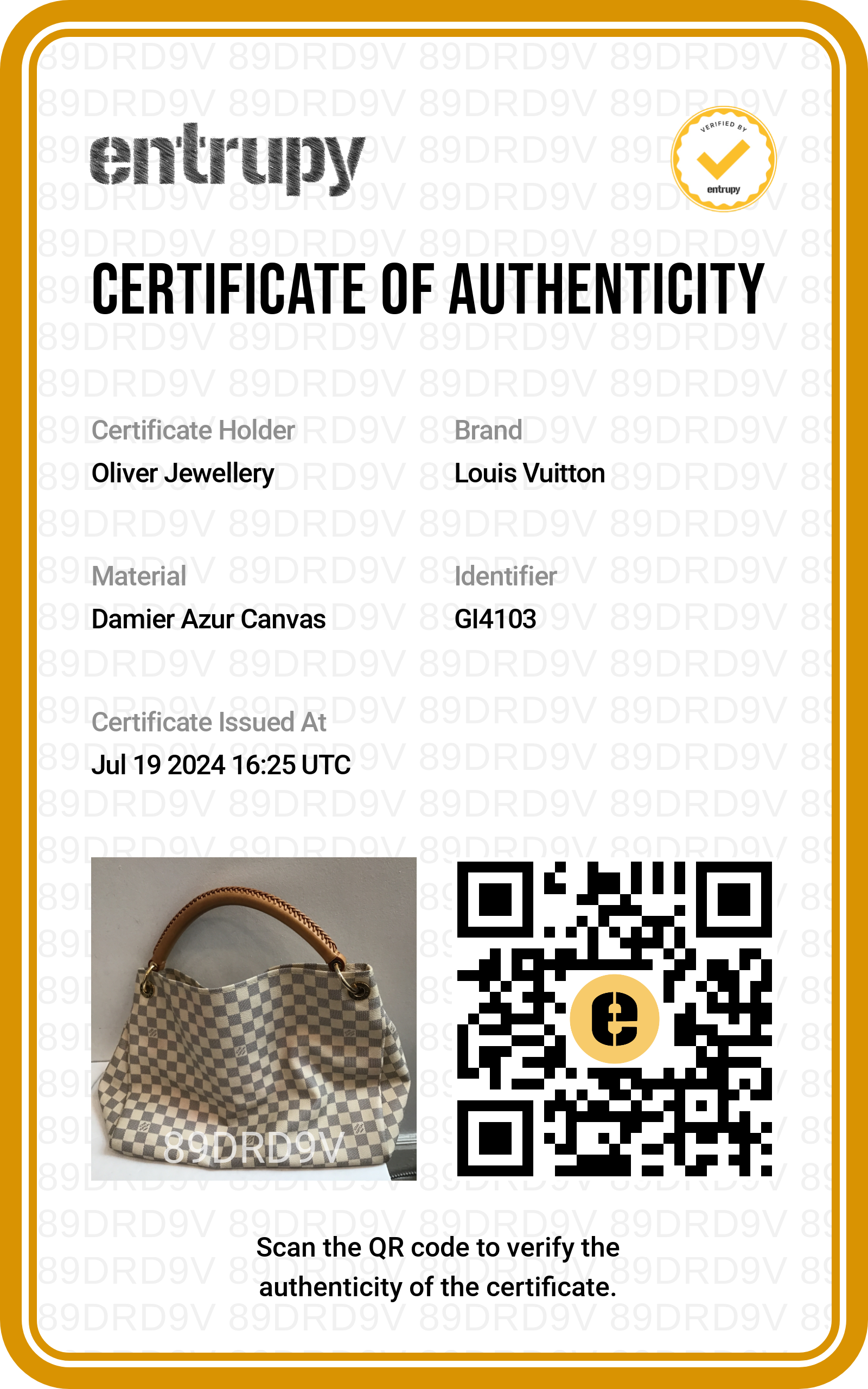 Louis Vuitton Damier Azur Artsy MM