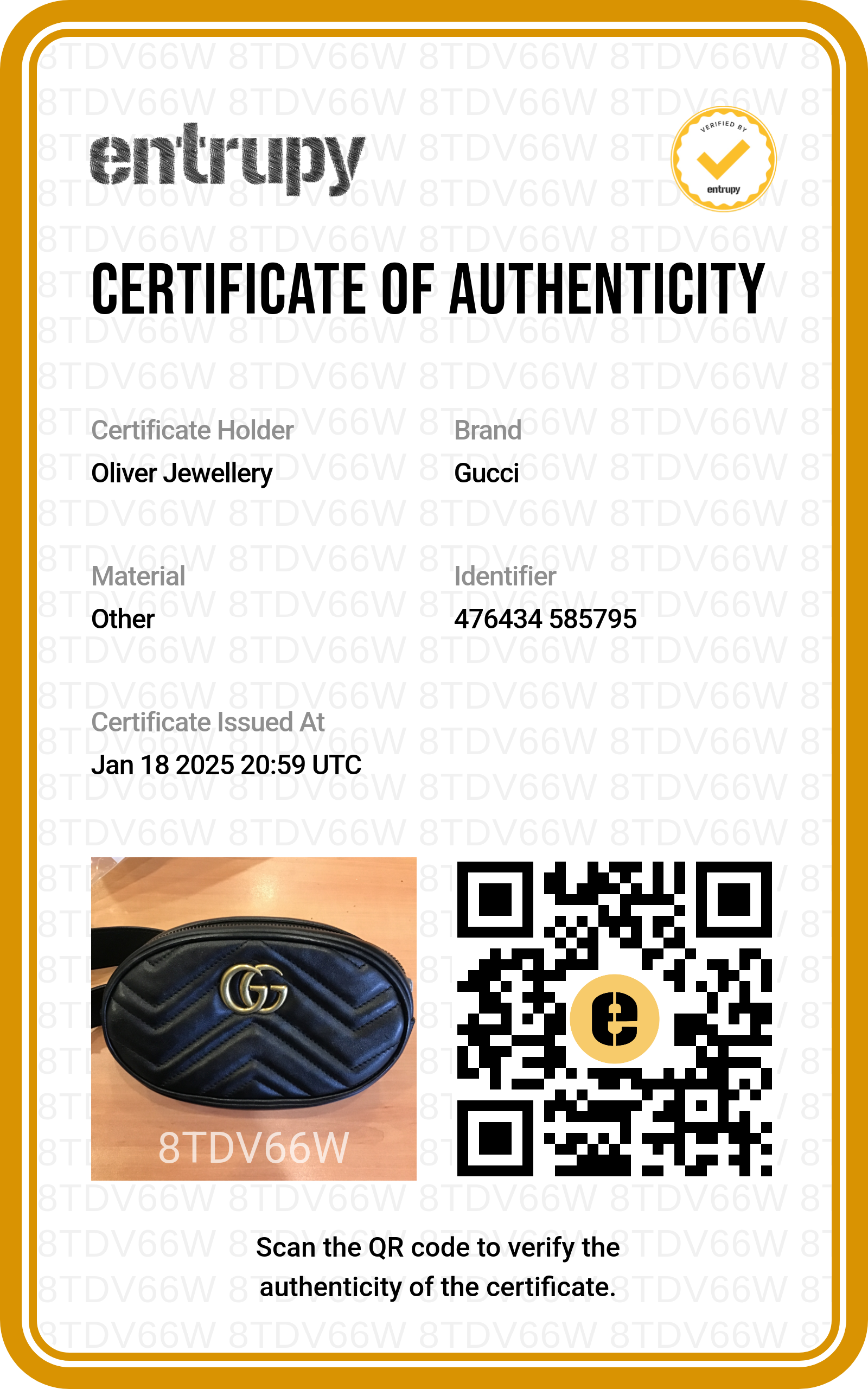 Gucci Black GG Marmont Matelasse Leather Belt Bag, Size 75 w/ Box