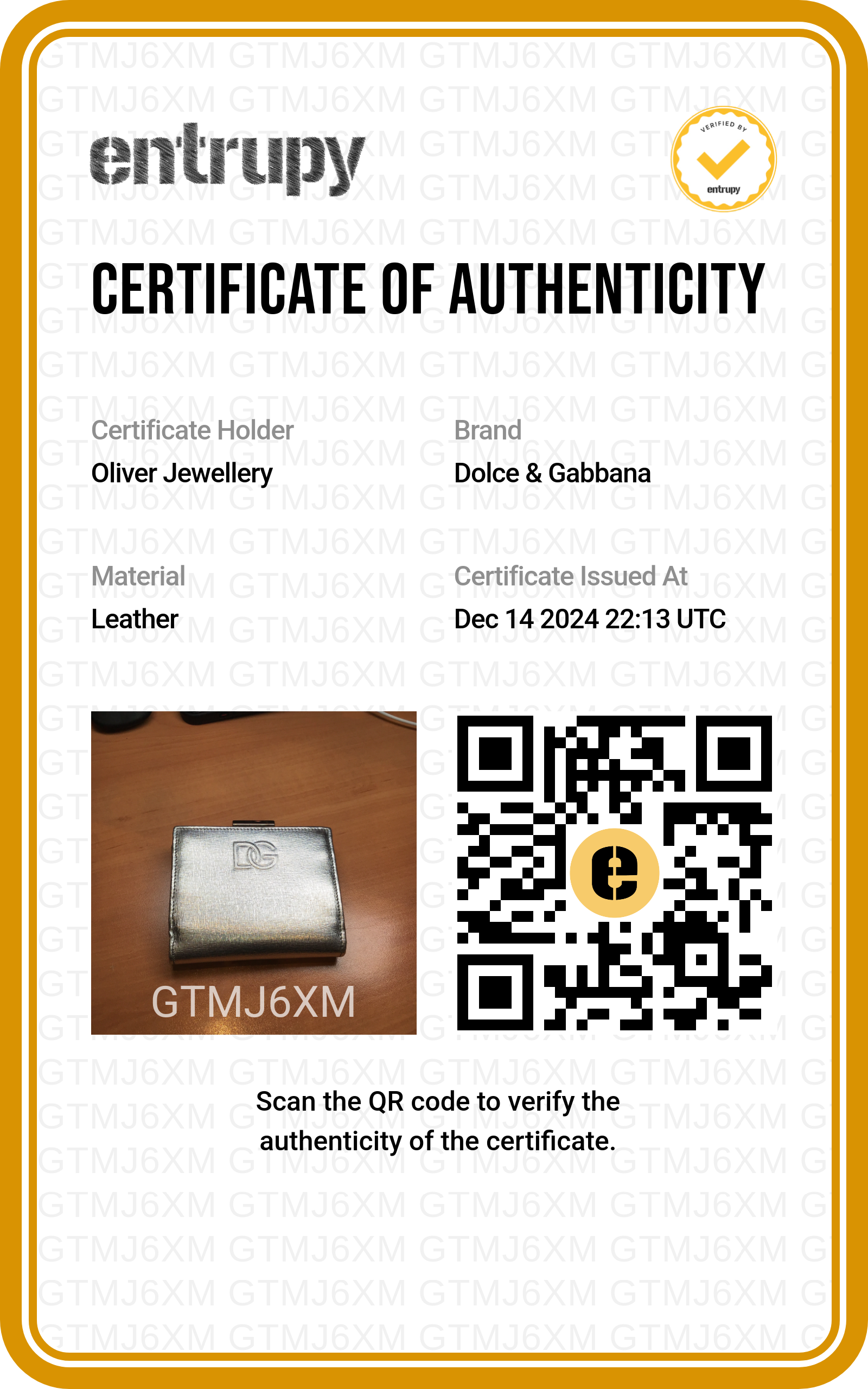 Dolce & Gabbana Silver Metallic Leather DG Compact Wallet