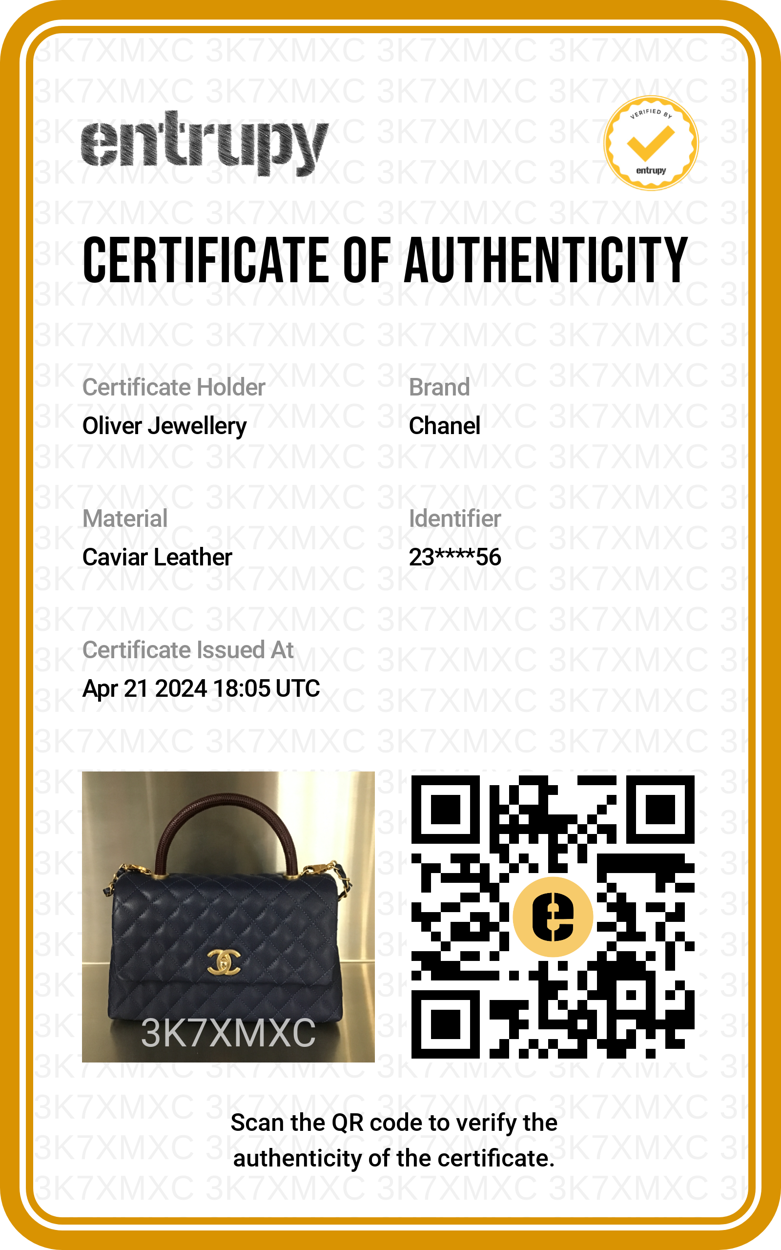 Chanel Navy Caviar Leather Lizard-Trimmed Small Coco Handle Bag w/ Box & Authenticity Card