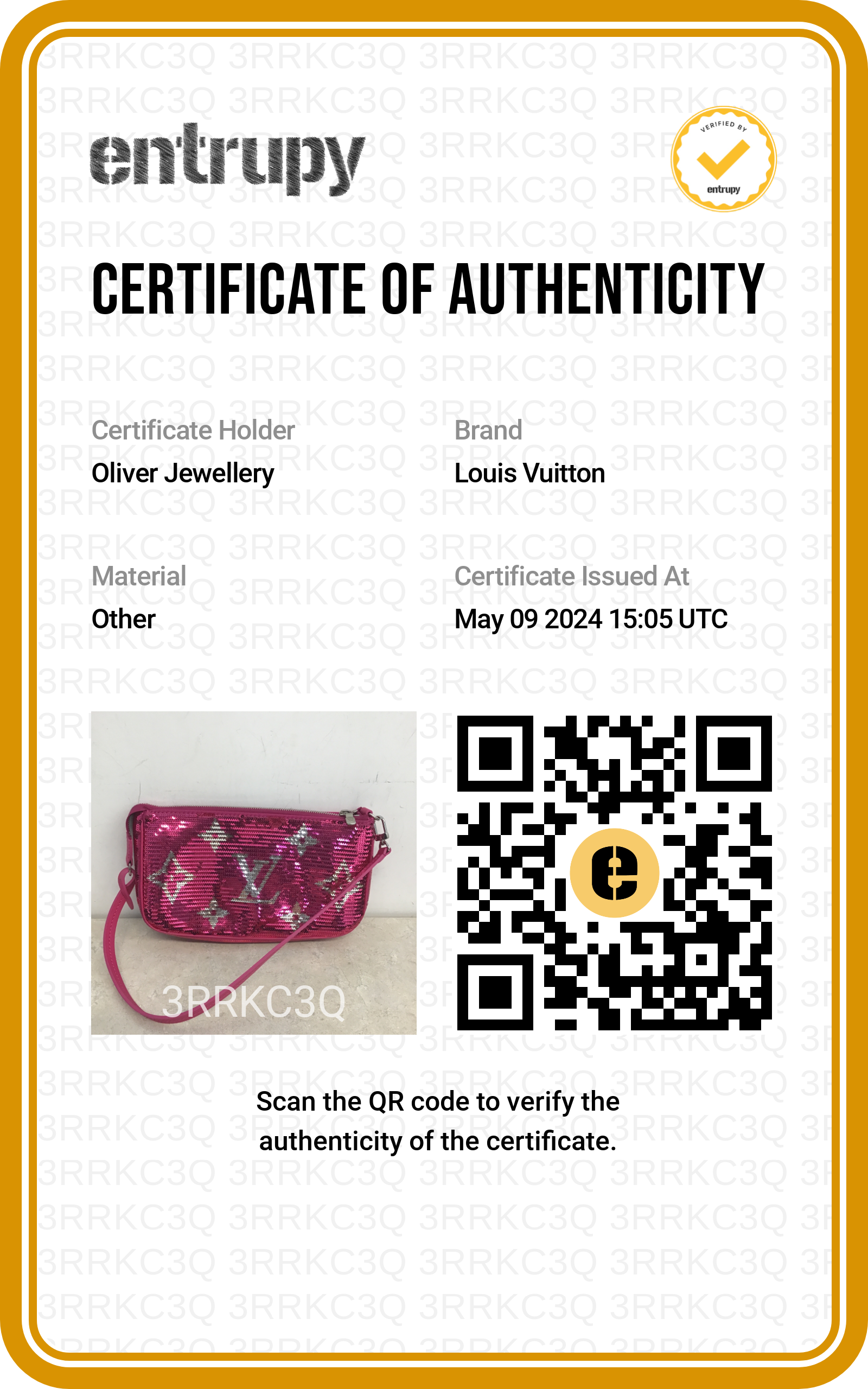 Louis Vuitton 2023 Fuchsia Silver Monogram Giant Sequins Pochette Accessoires w/ Box