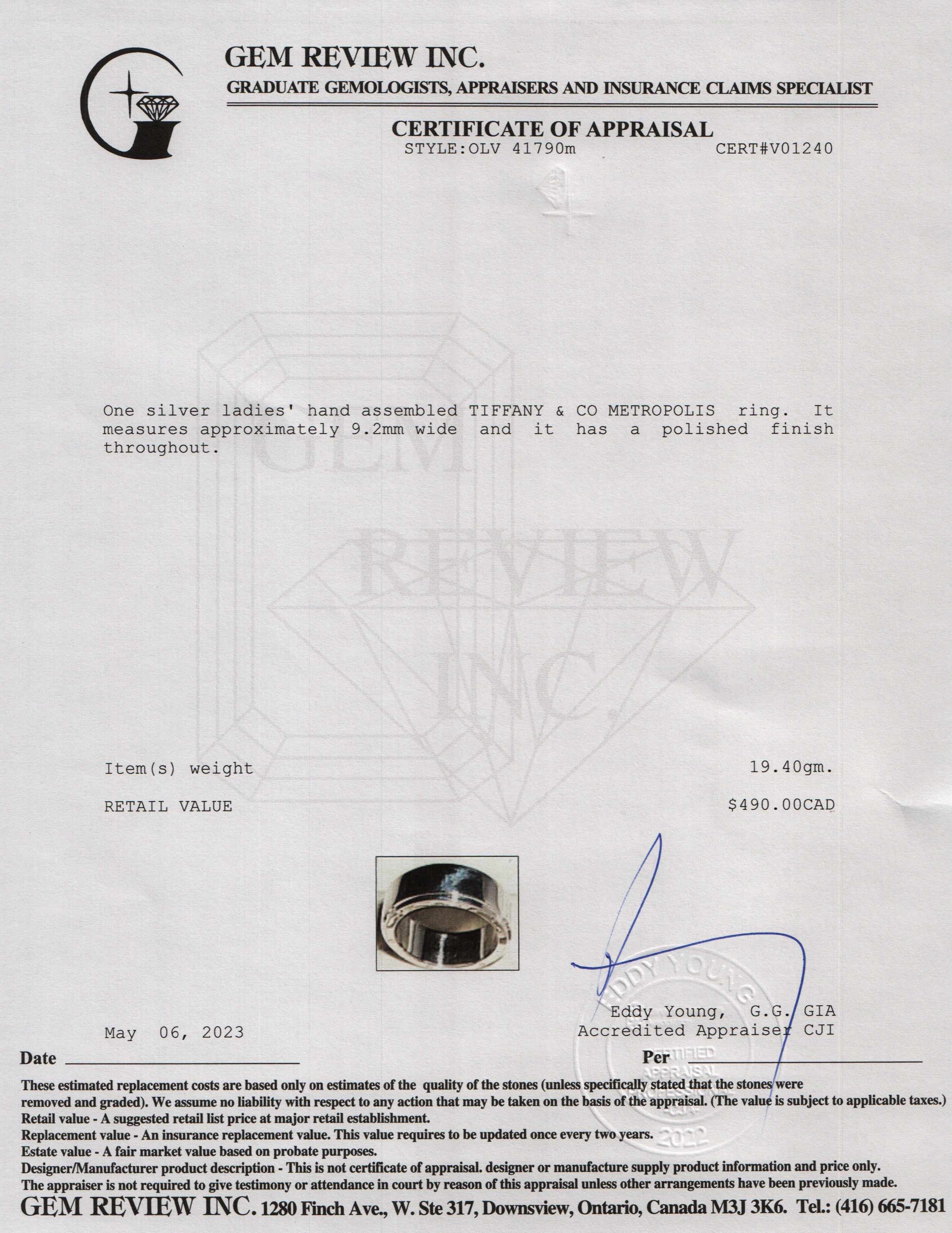 Tiffany & Co. Metropolis Band Ring