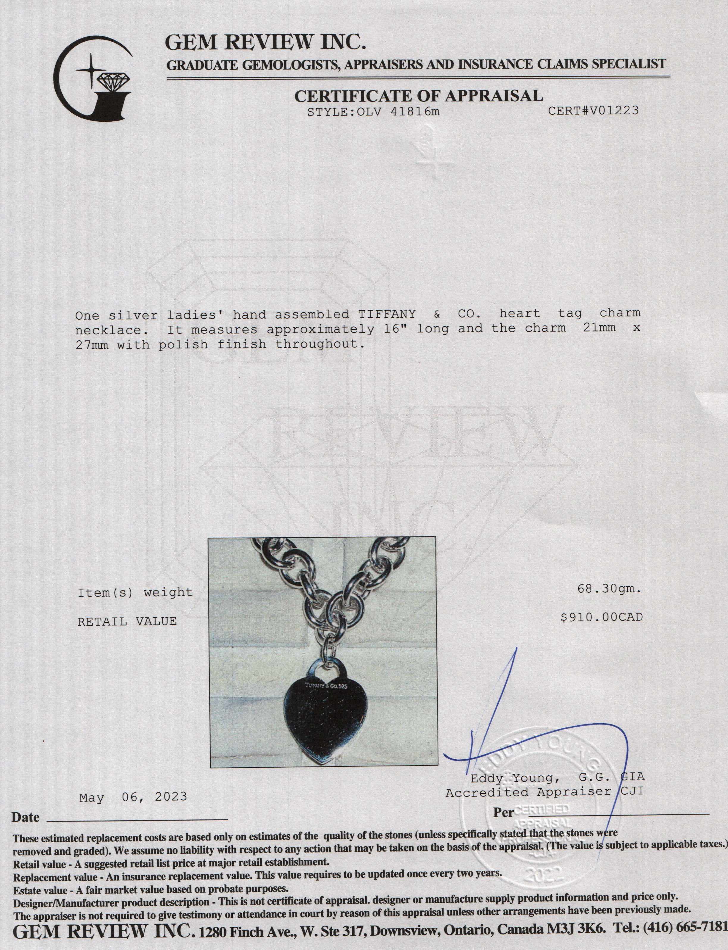 Tiffany & Co. Heart Tag Necklace