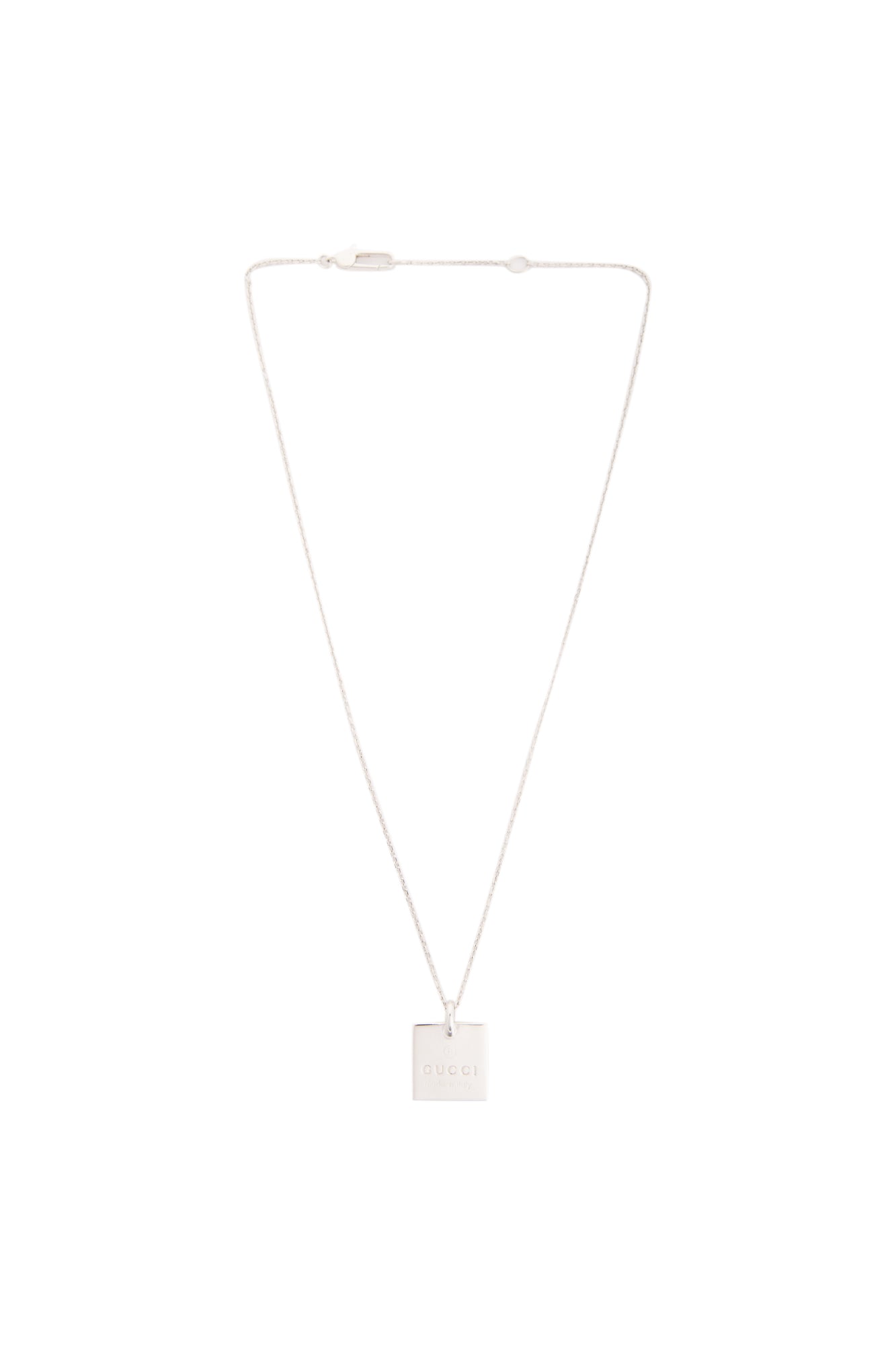 Gucci Trademark Square Pendant Necklace