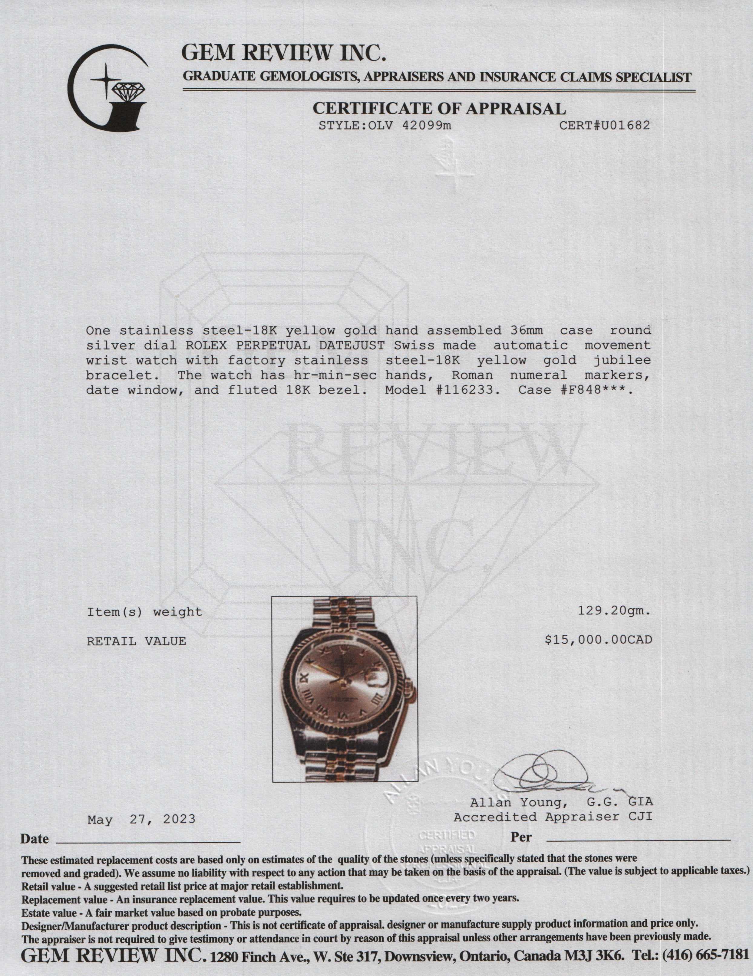 Rolex Two-Tone Datejust 36 mm Watch