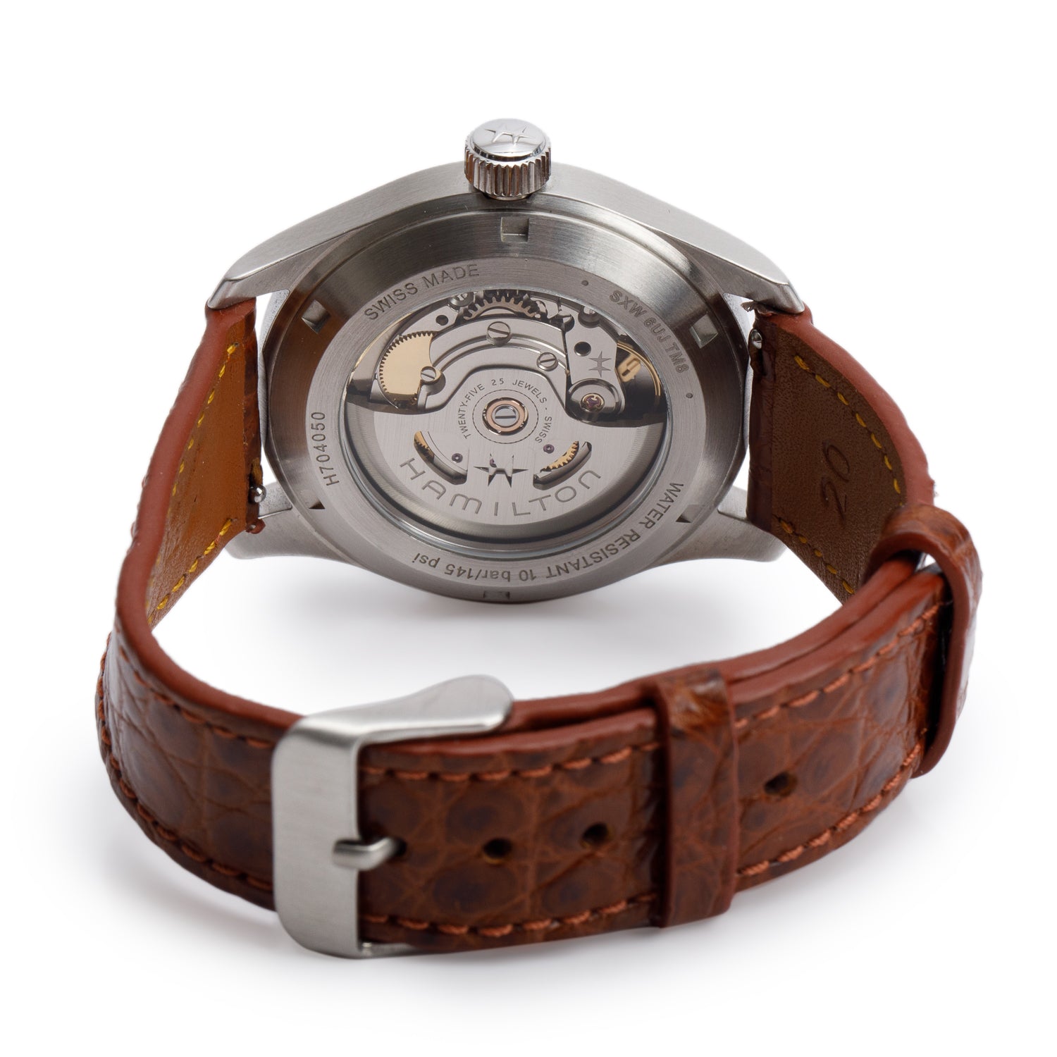 Hamilton Stainless Steel Khaki Field Murph 38 MM Watch White Dial H704050