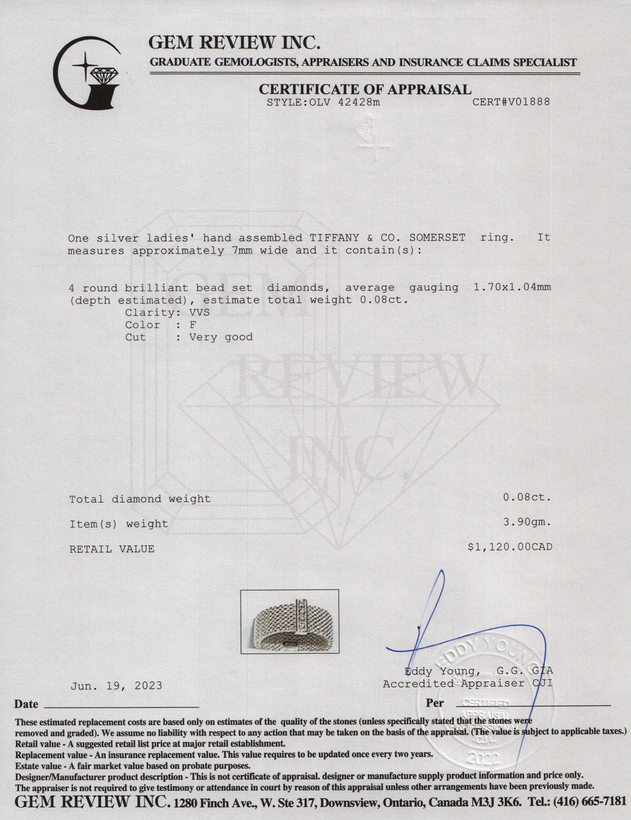 Tiffany & Co. Diamond Somerset Ring