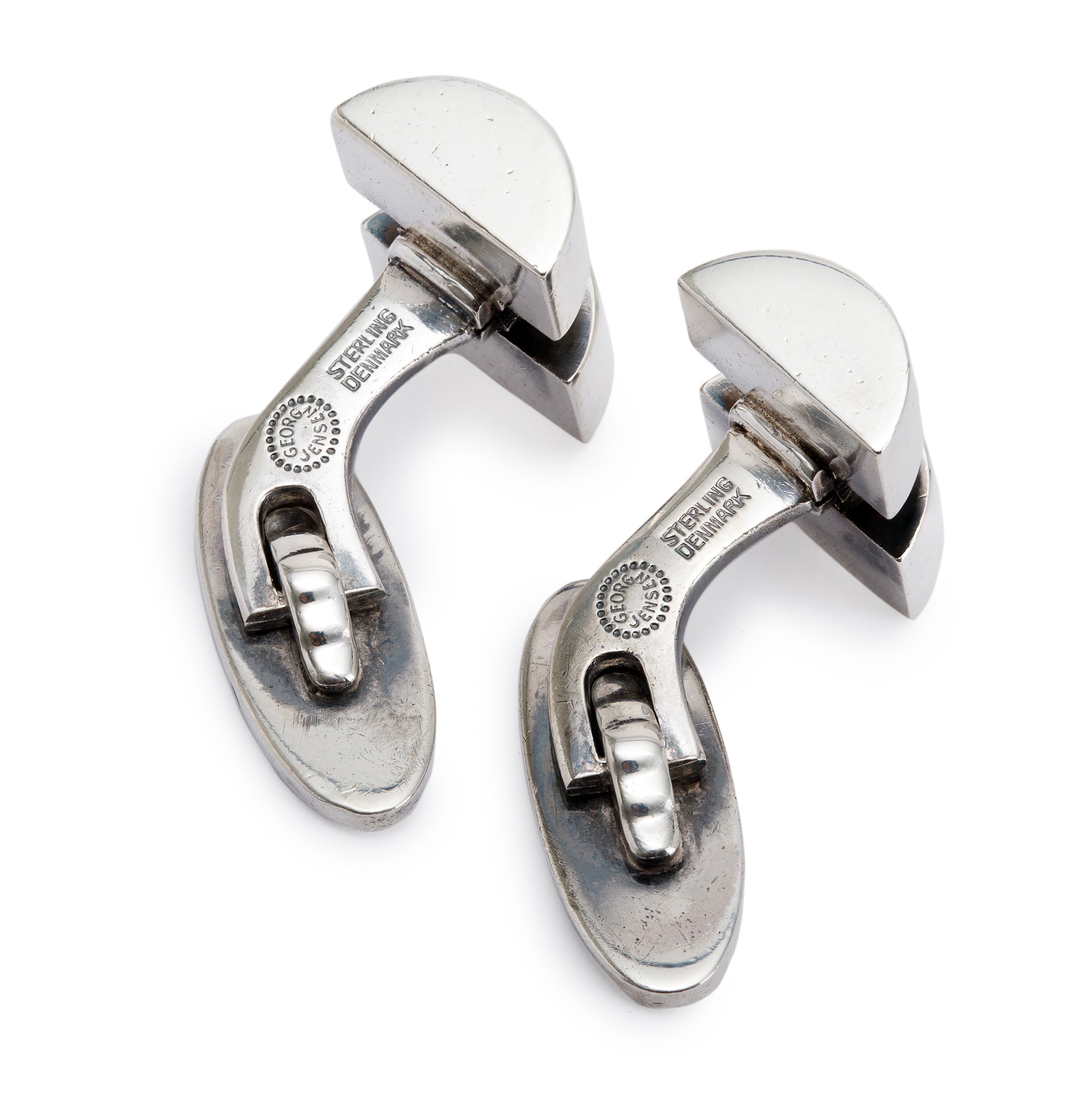 Georg Jensen Sterling Silver No. 67 Cufflinks by Sigvard Bernadotte