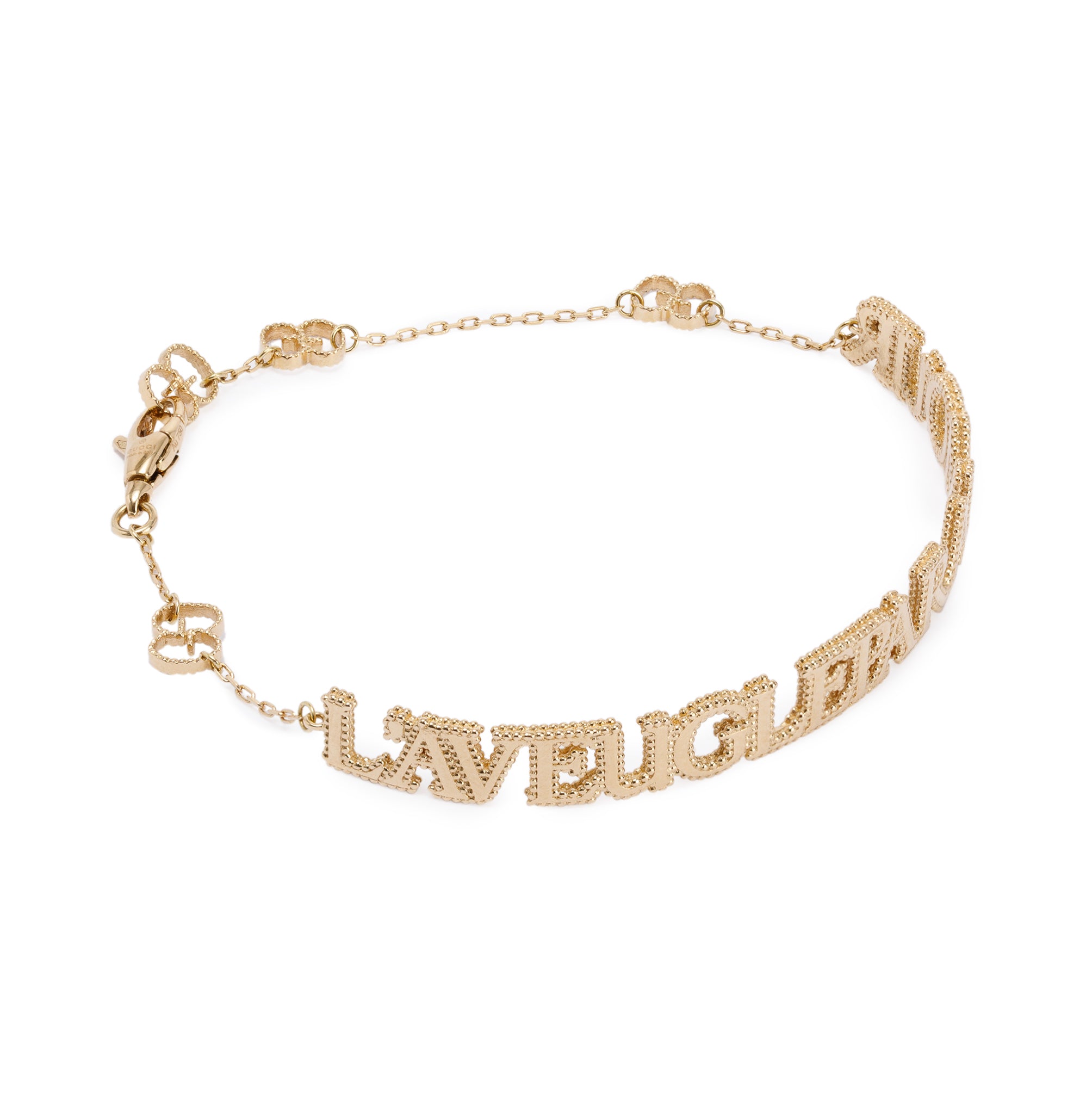 Gucci 18k Yellow Gold L'Aveugle Par Amour Bracelet