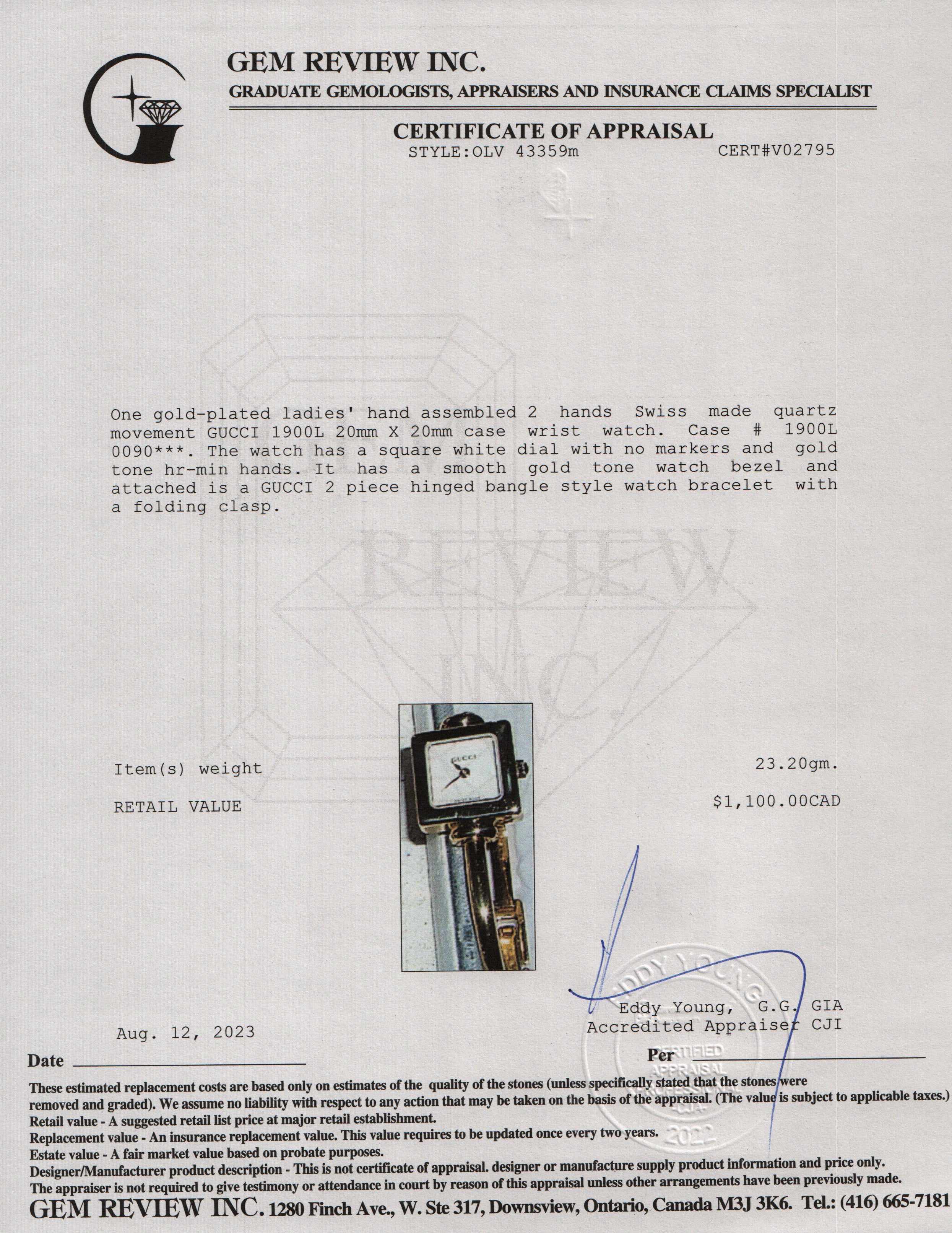 Gucci 1900 Series Watch