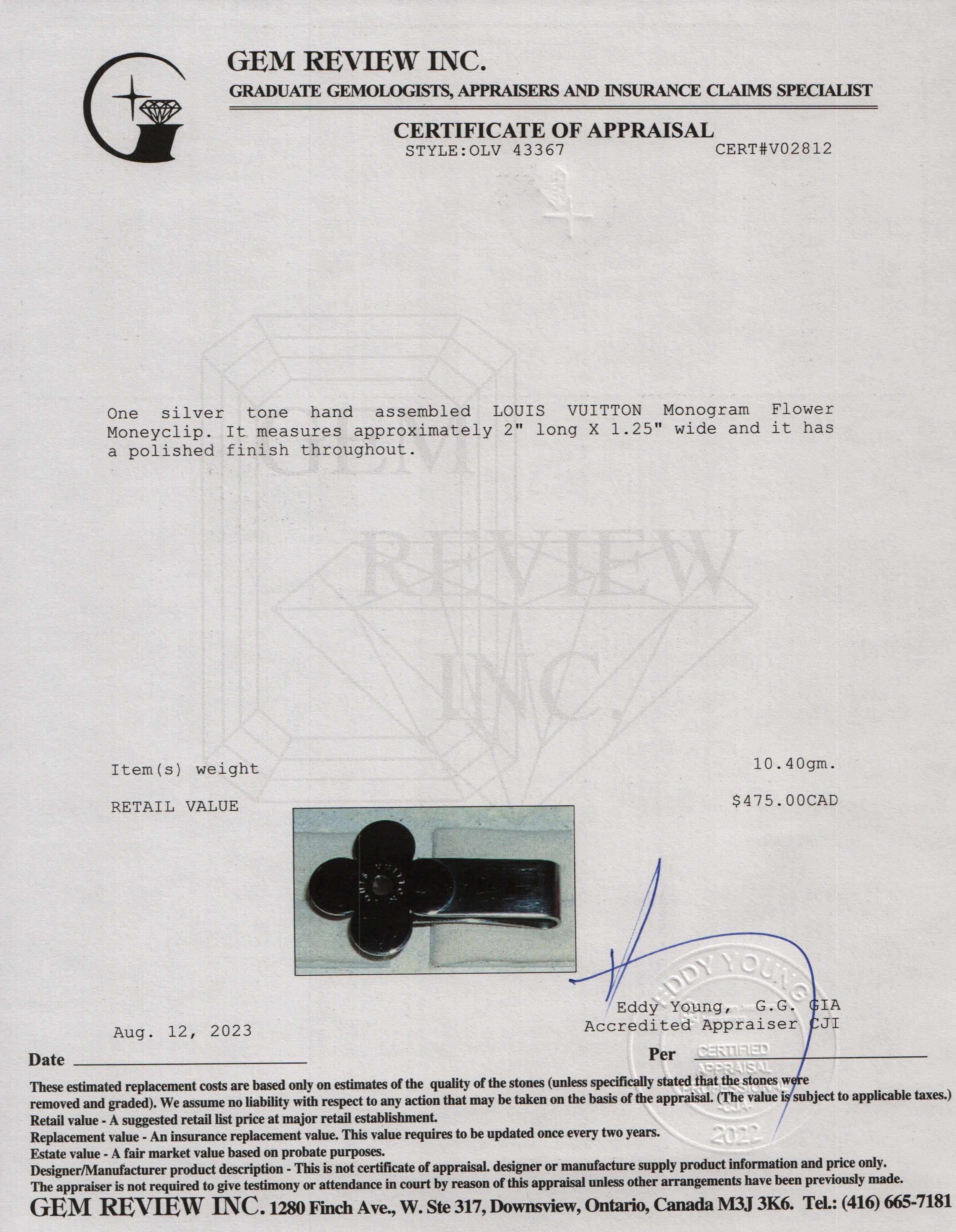 Louis Vuitton Monogram Flower Money Clip