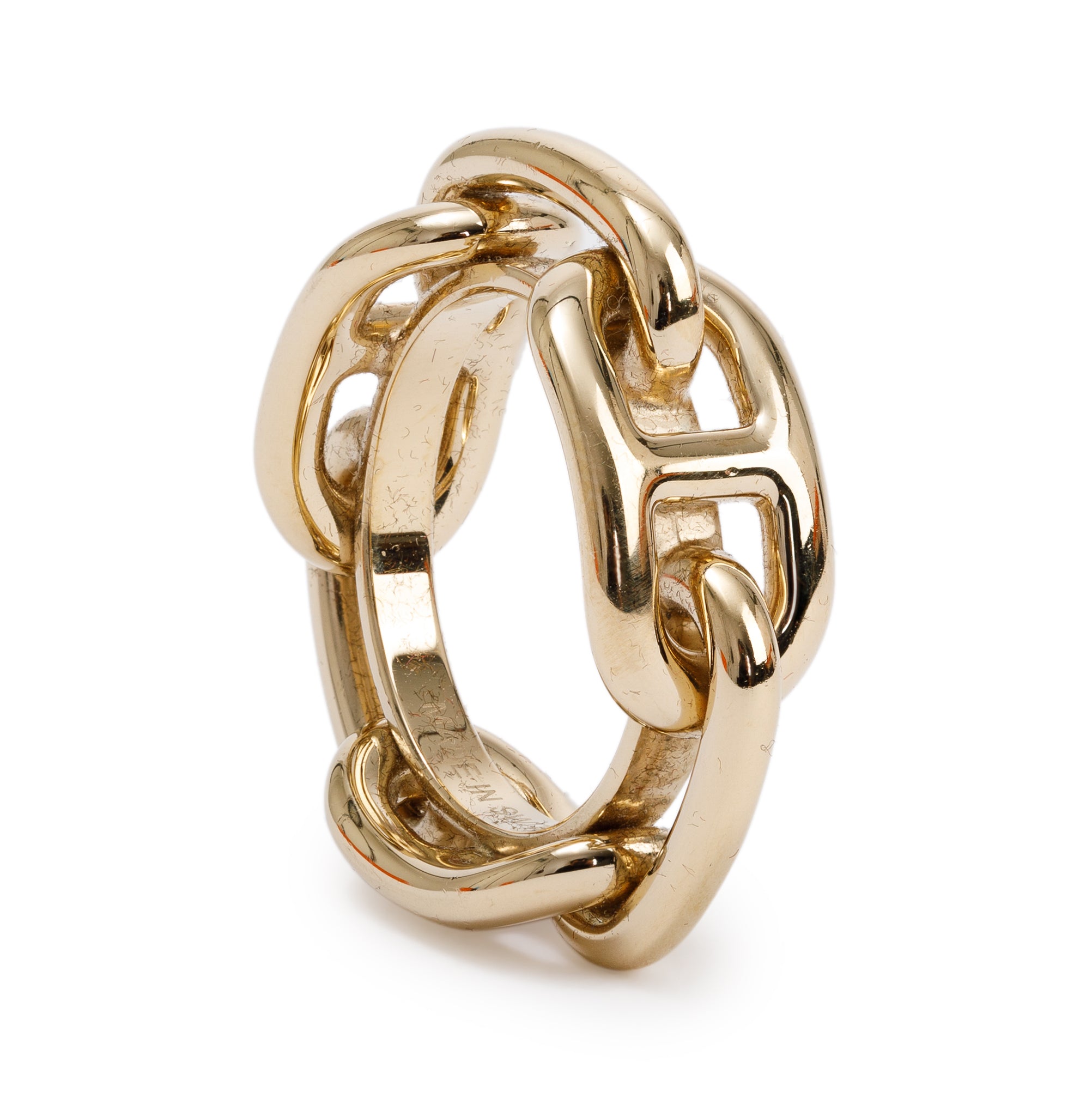 Hermes Gold-Plated Metal Regate Scarf Ring w/ Box