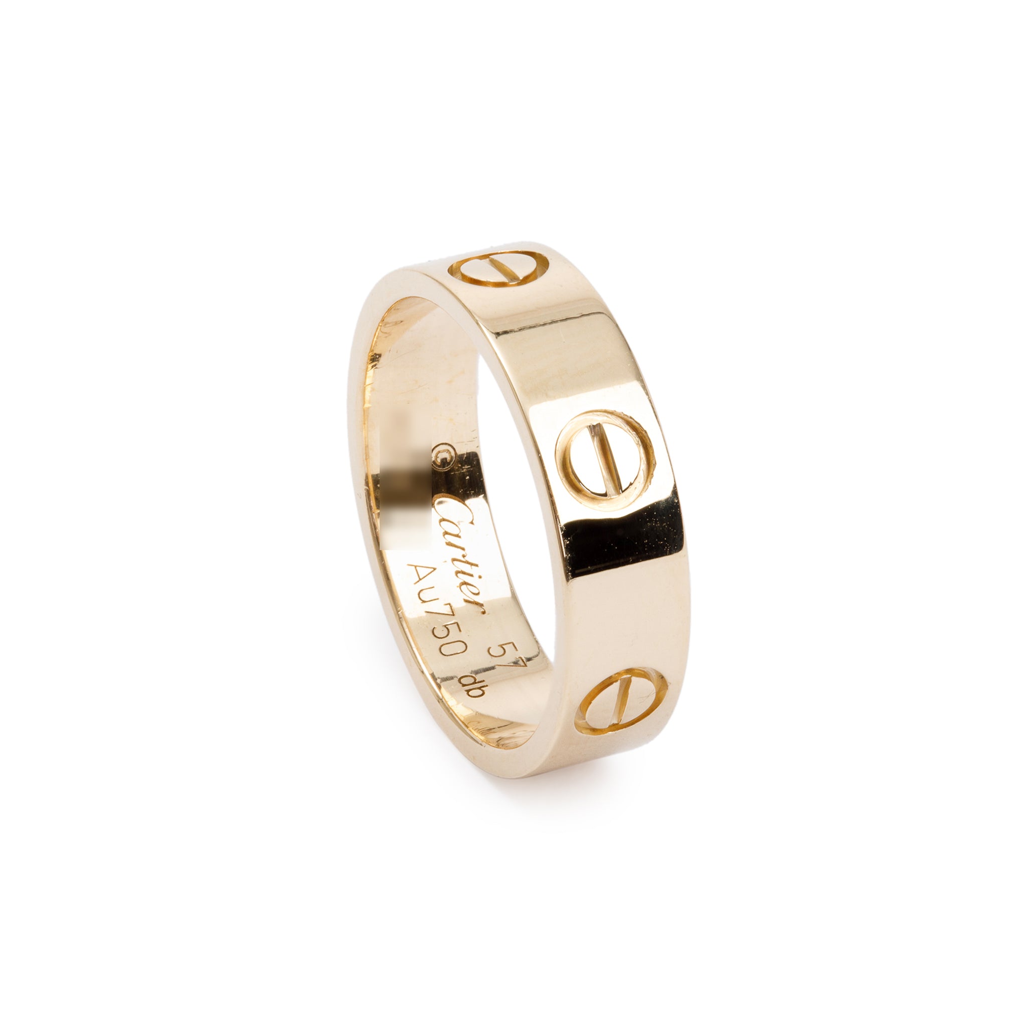 Cartier 18k Yellow Gold 5.5 MM Love Ring, Size 57 8.25 w/ Certificate