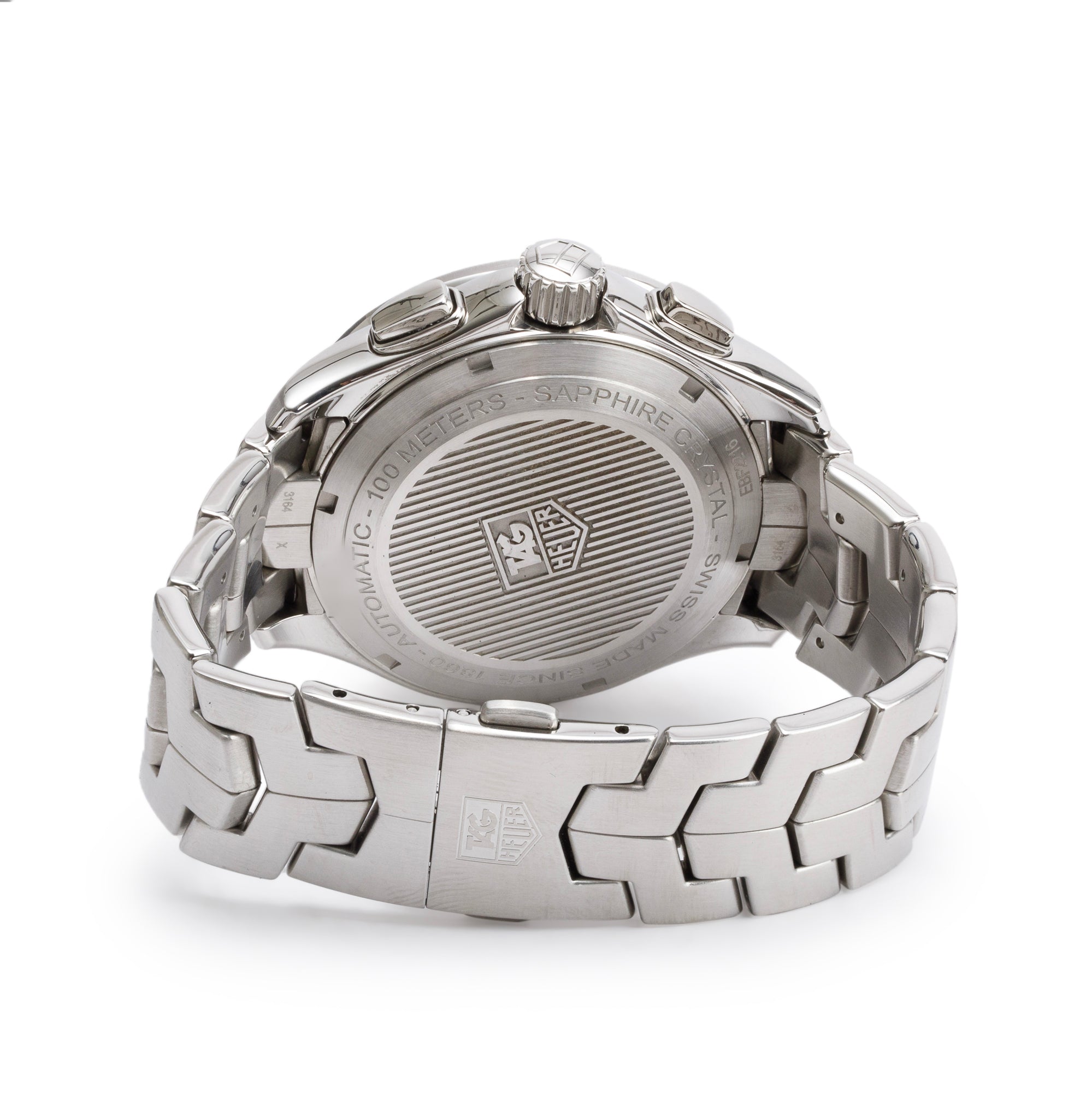 Tag Heuer Stainless Steel Link 43 MM Automatic Chronograph Watch CAT2010 w/ Box & Papers