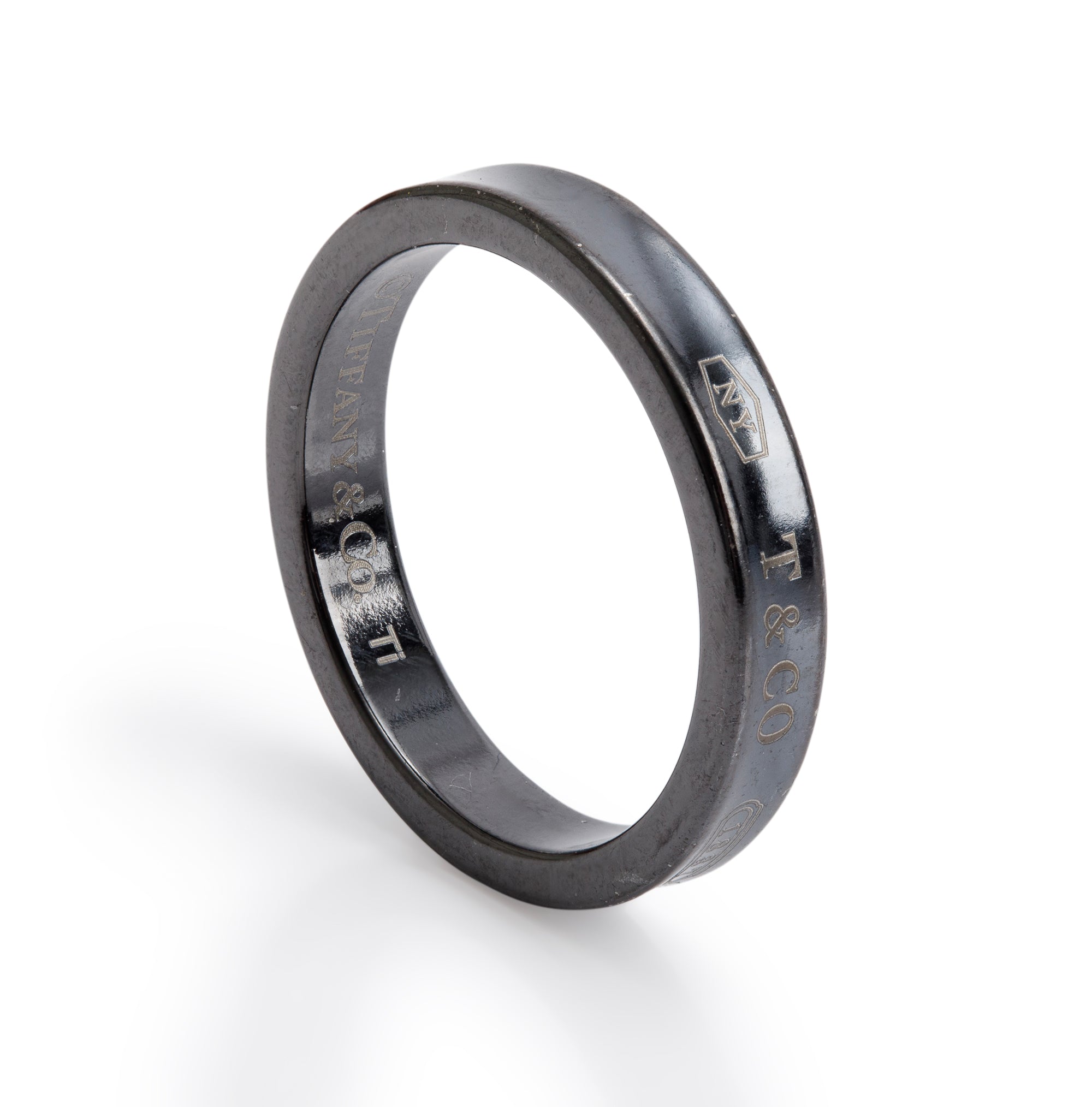 Tiffany & Co. Titanium 1837 Narrow Ring, Size 10