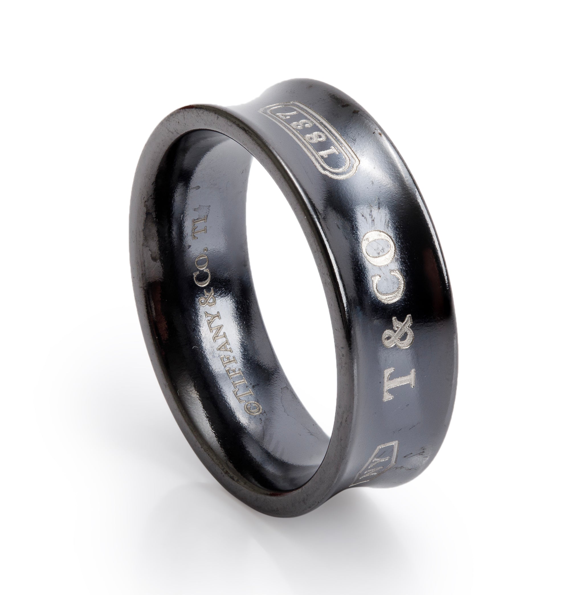 Tiffany & Co. Titanium 1837 Ring, Size 8.5