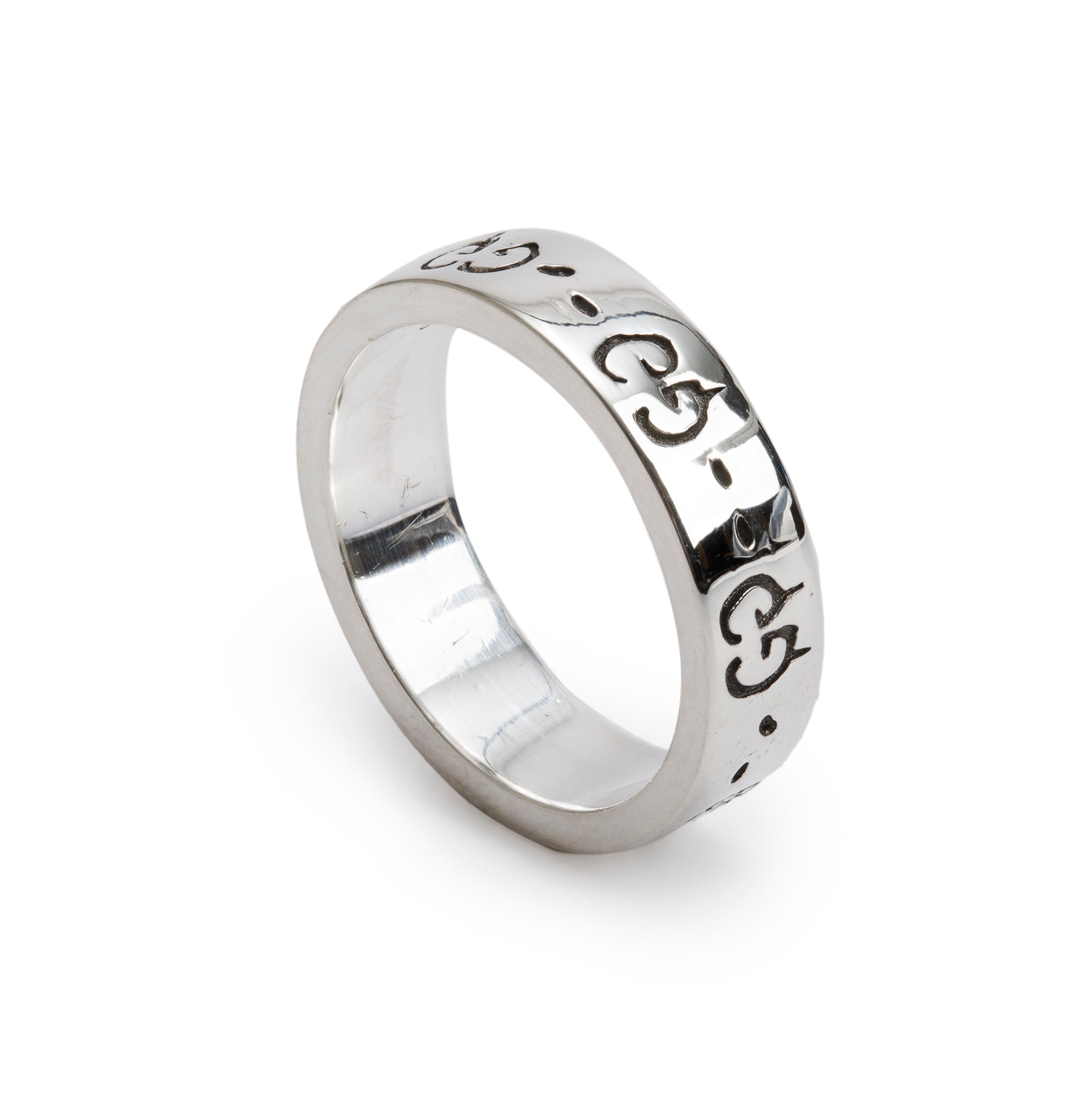 Gucci Sterling Silver Ghost Ring, Size 20 9