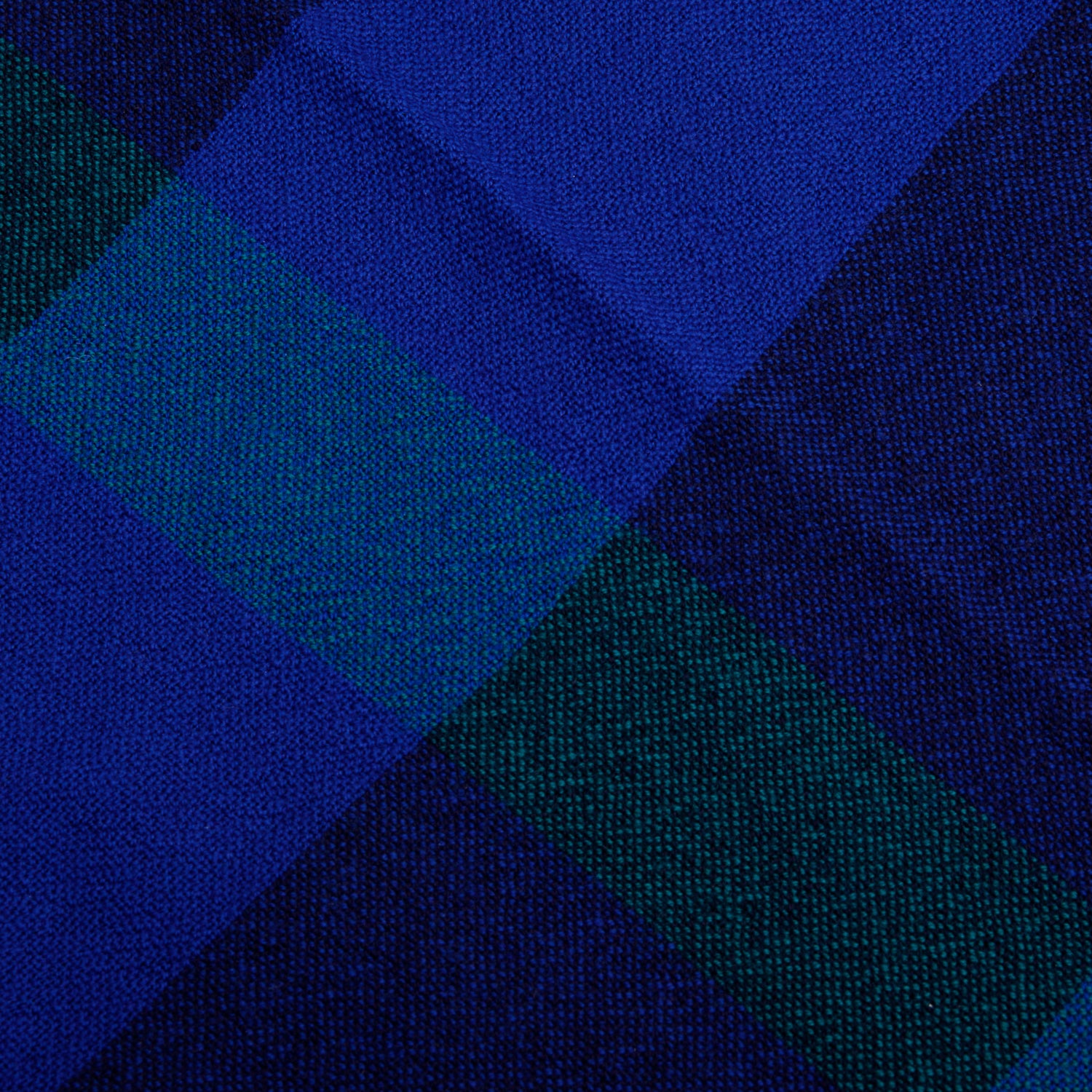 Burberry Blue Giant House Check Cashmere Silk Scarf