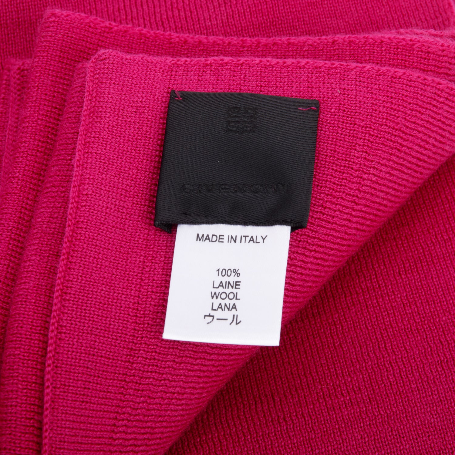 Givenchy Pink Wool 4G Embroidered Scarf