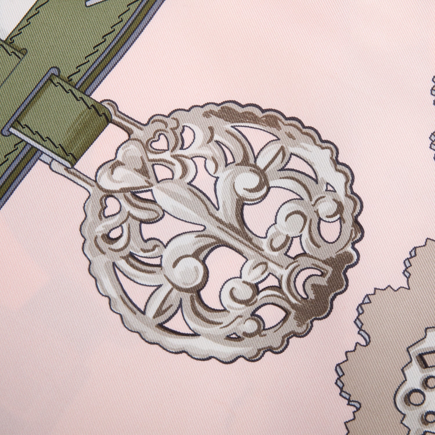 Hermes Pink/Multicolor 'Cuivreries' Silk Scarf 90 w/ Box