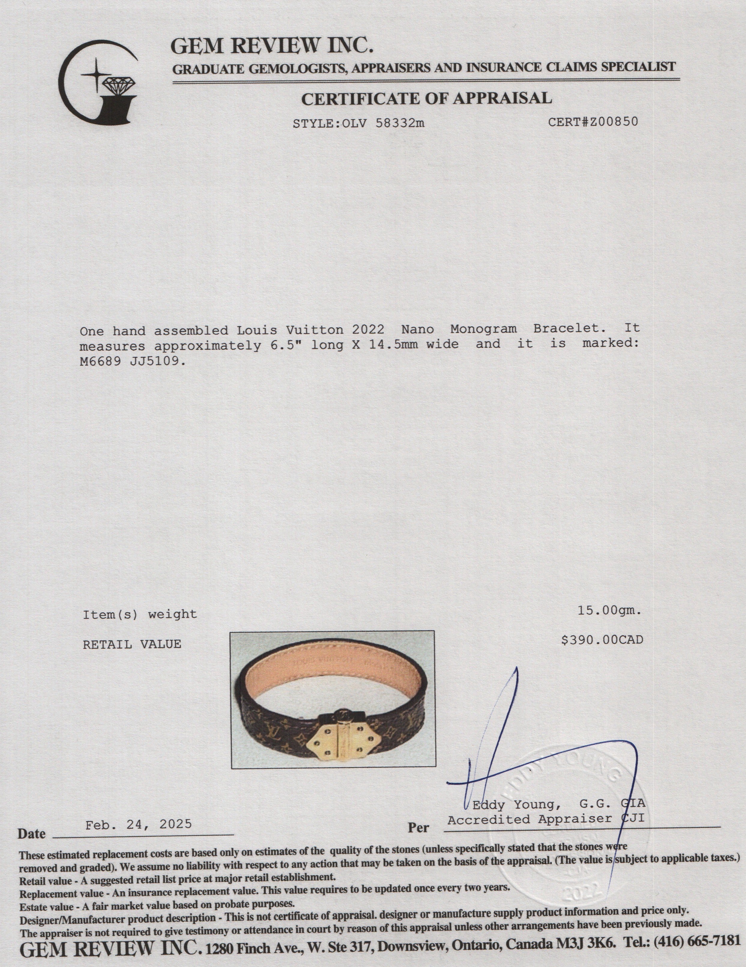 Louis Vuitton 2022 Nano Monogram Bracelet