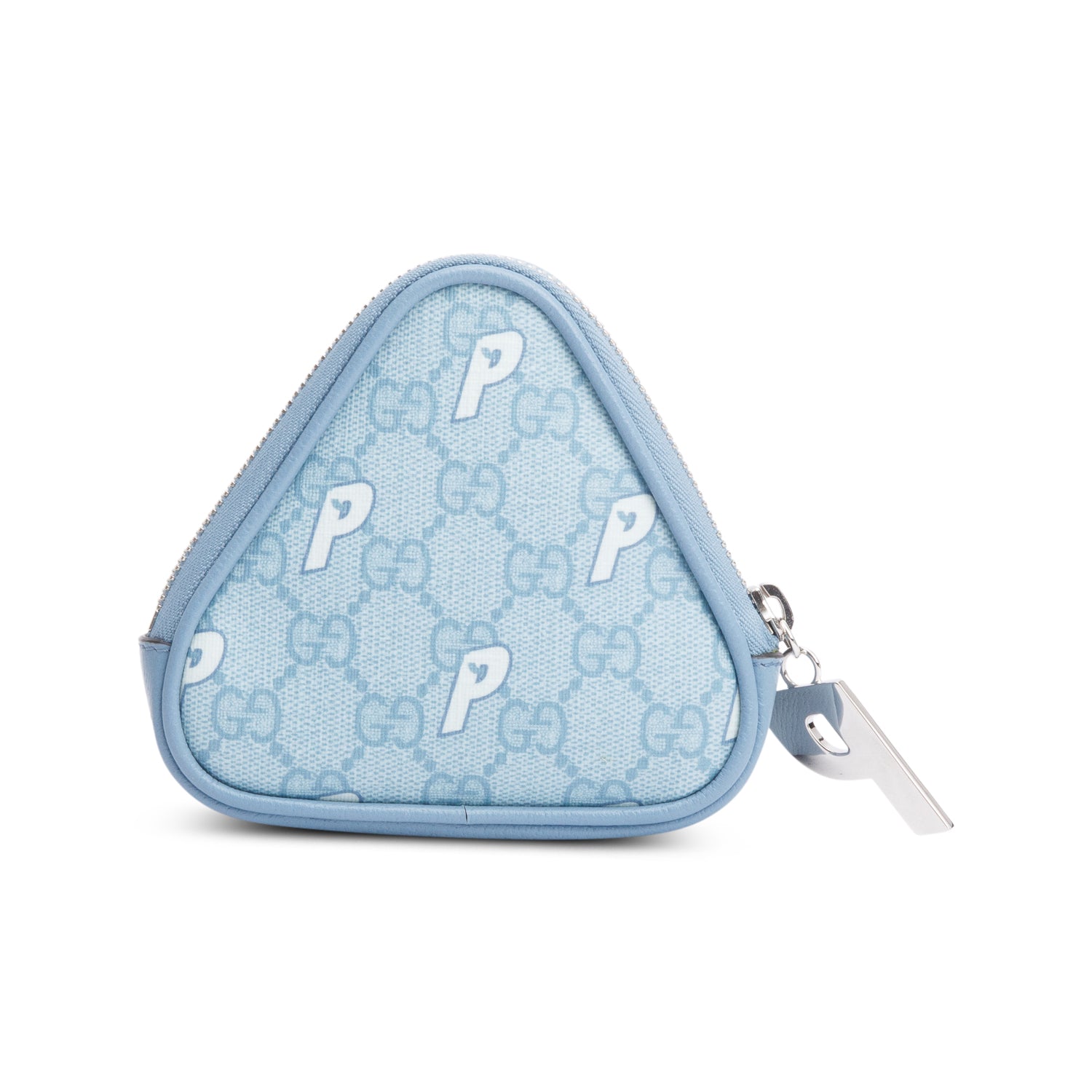 Gucci X Palace Blue GG-P Supreme Triangle Coin Purse w/ Box