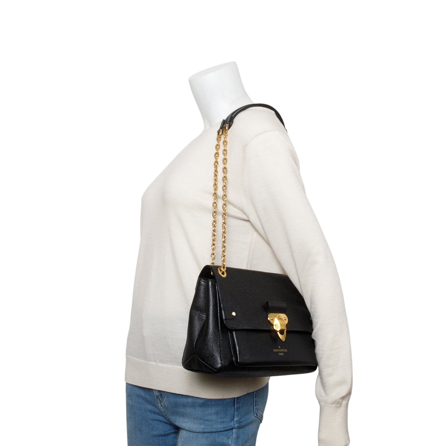 Louis Vuitton Black Monogram Empreinte Leather Vavin PM