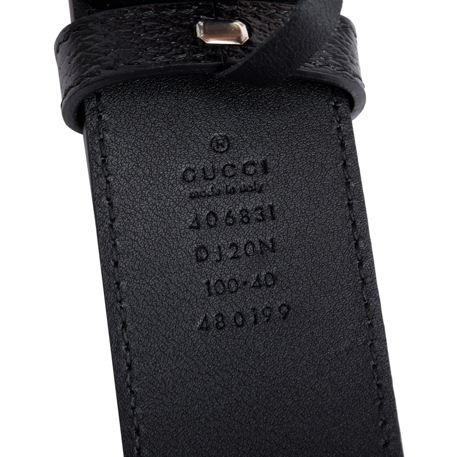 Gucci Black Leather GG Marmont Wide Belt with Double G Buckle, 100 40
