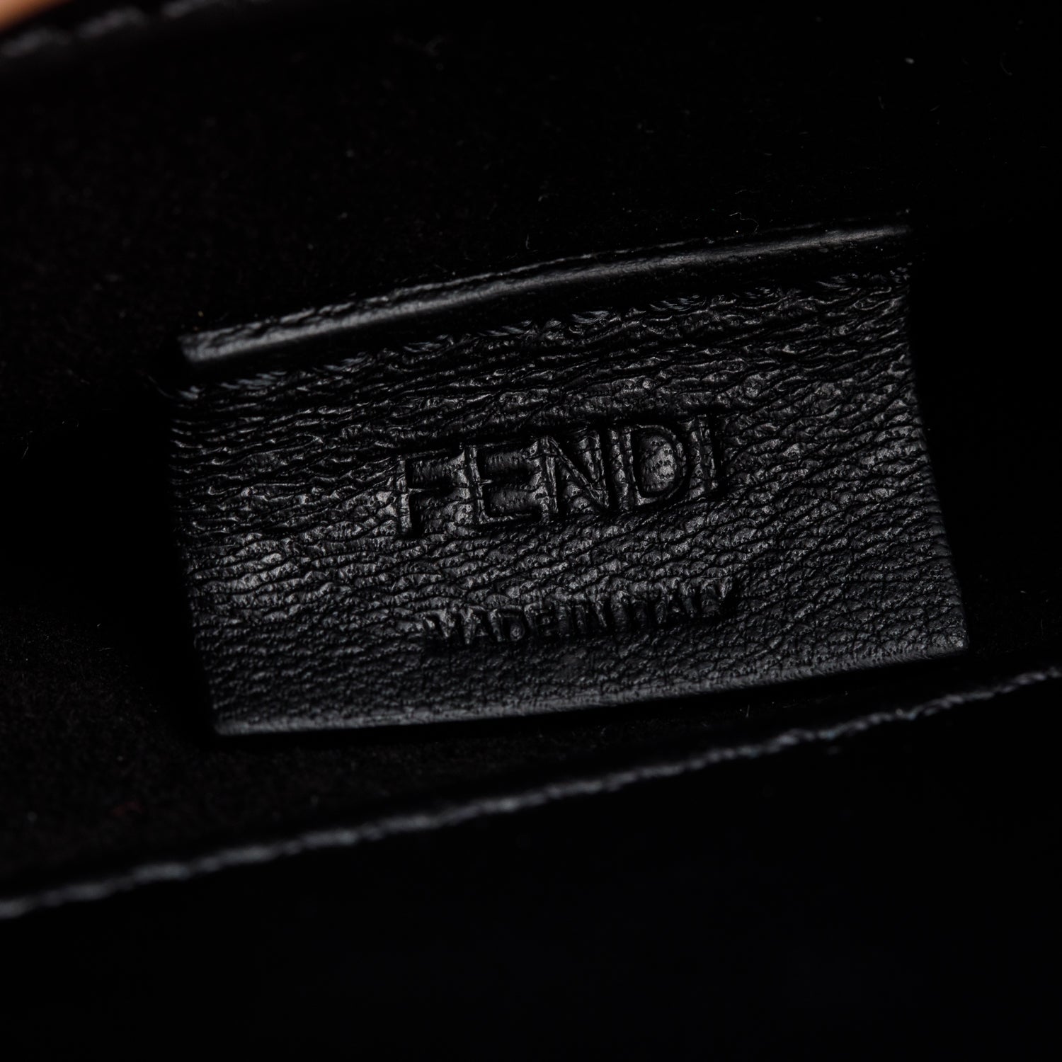 Fendi Black FF Embossed Leather Mini Sunshine Shopper Tote