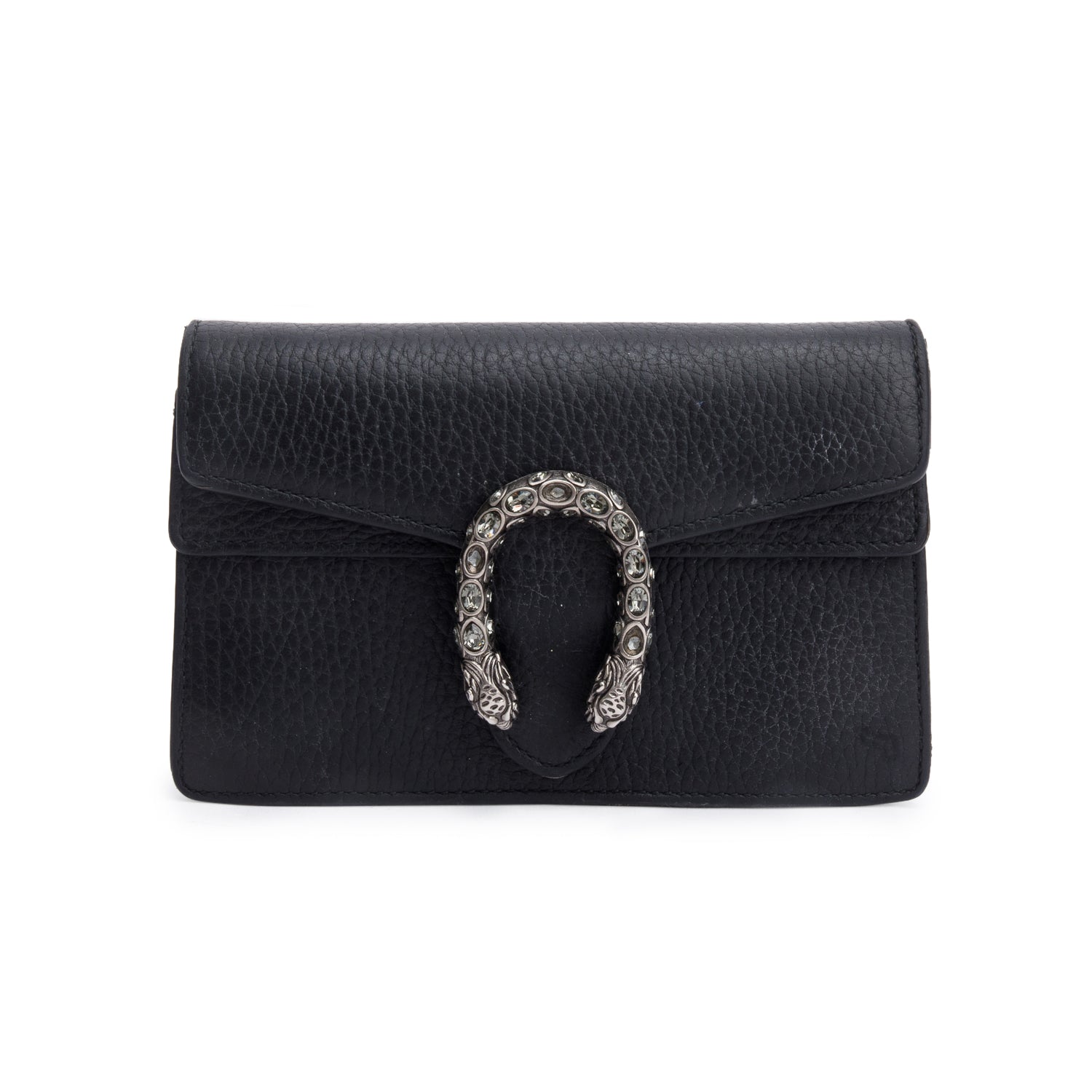 Gucci Dionysus Black Leather Super Mini Bag