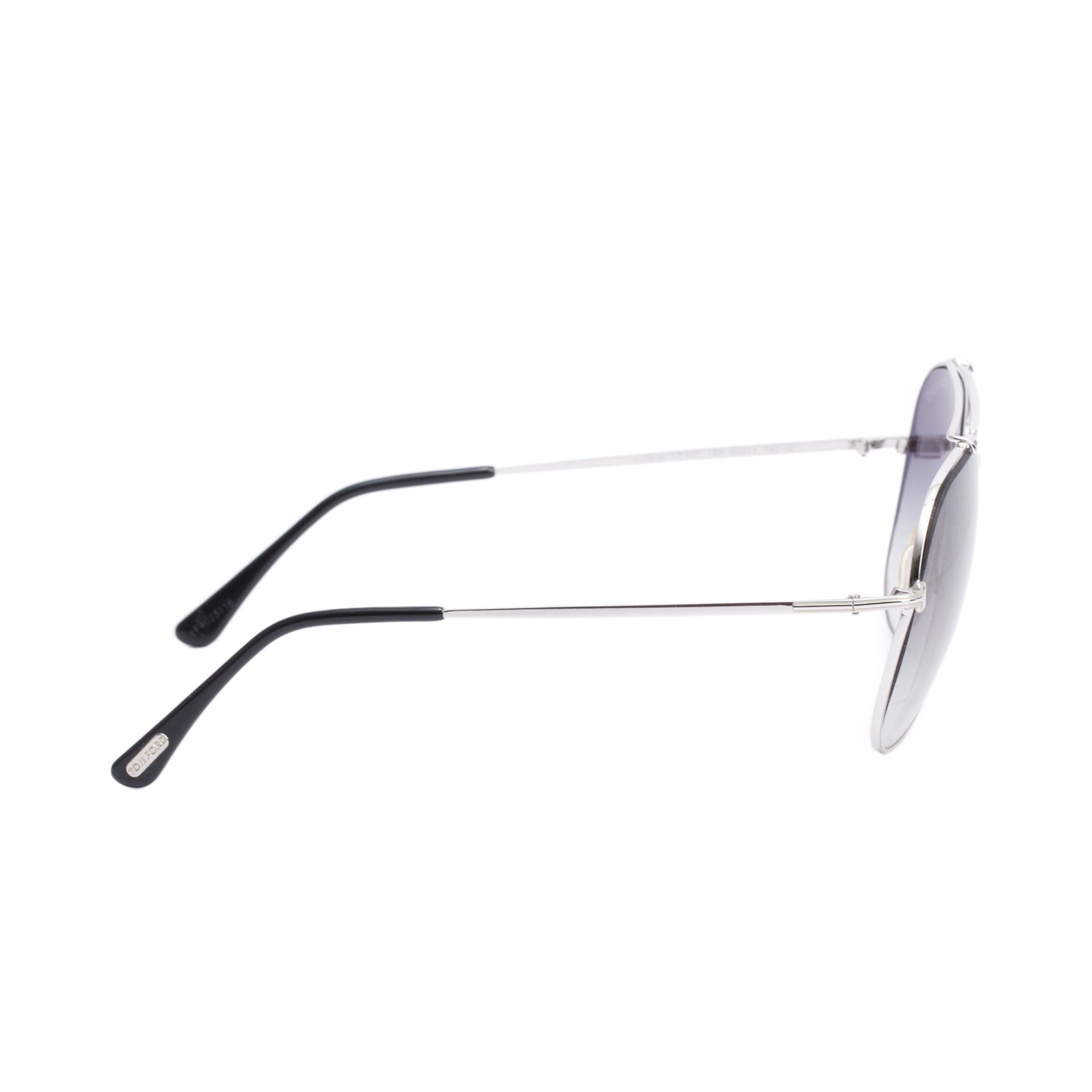 Tom Ford TF497 Silver Tone Metal Indiana Aviator Sunglasses