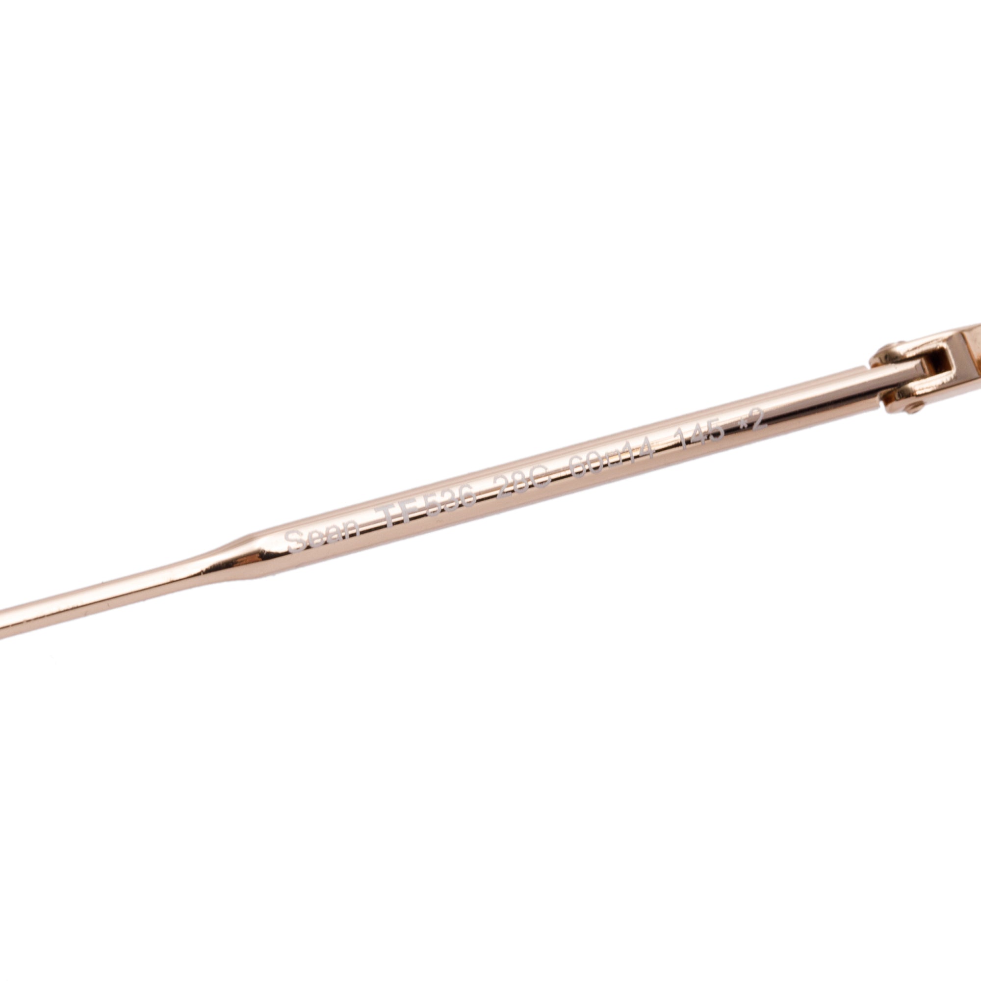 Tom Ford TF536 Rose Gold Plated Havana Acetate Sean Aviator Sunglasses