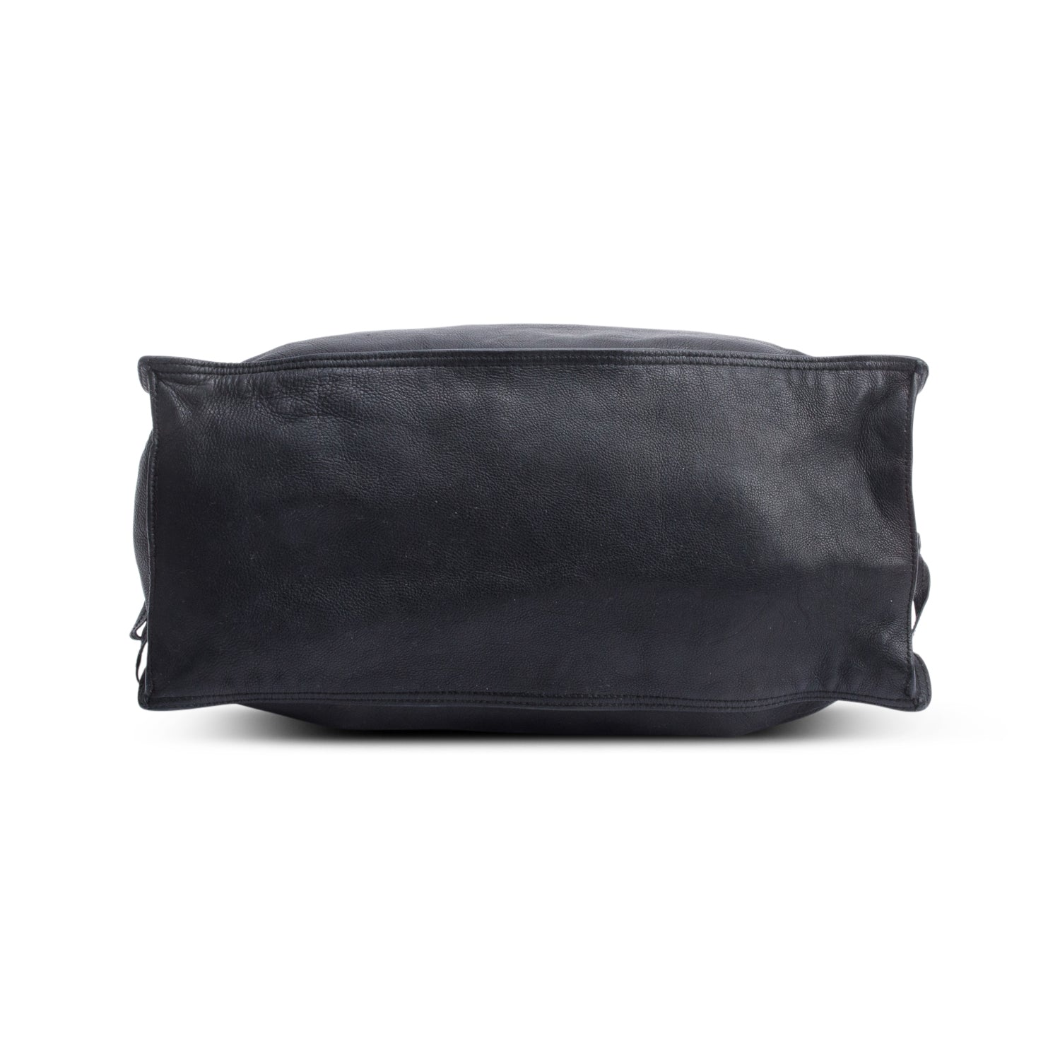 Prada Black Glace Calf Etiquette Tote Bag w/ Authenticity Card