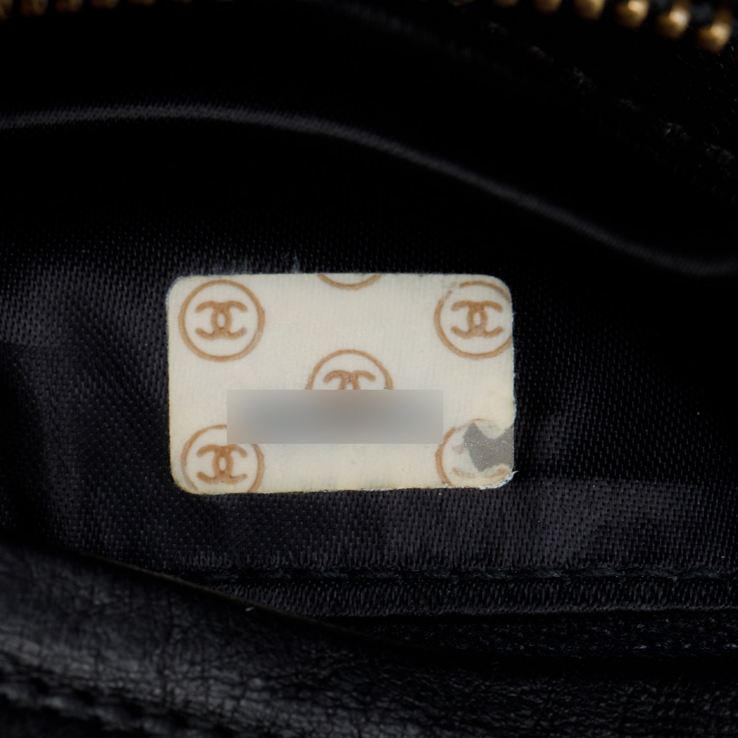 Chanel Vintage Black Chevron Lambskin Leather CC Tassel Bijoux Chain Camera Bag w/ Authenticity Card