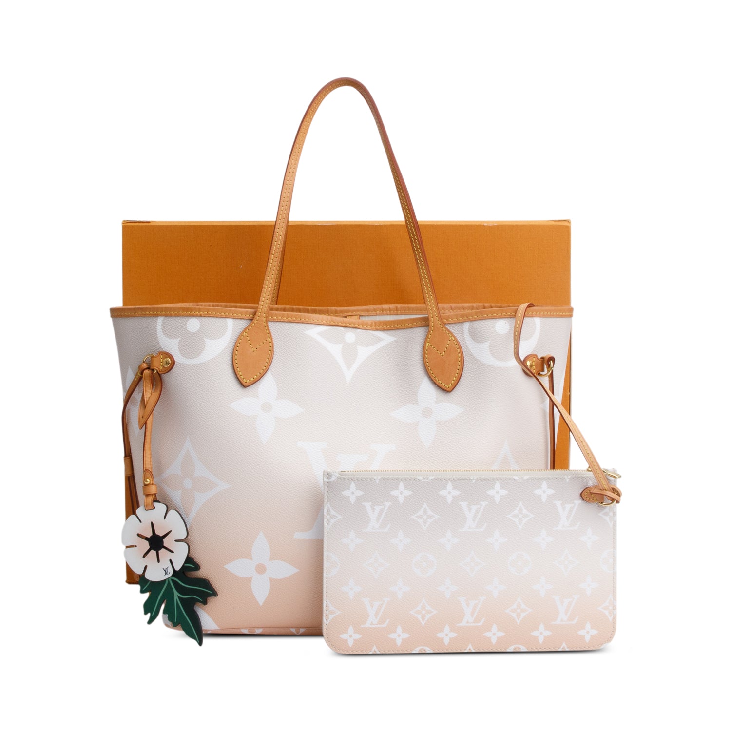Louis Vuitton Neutral Monogram Giant 'By The Pool' Neverfull MM w/ Pouch & Box