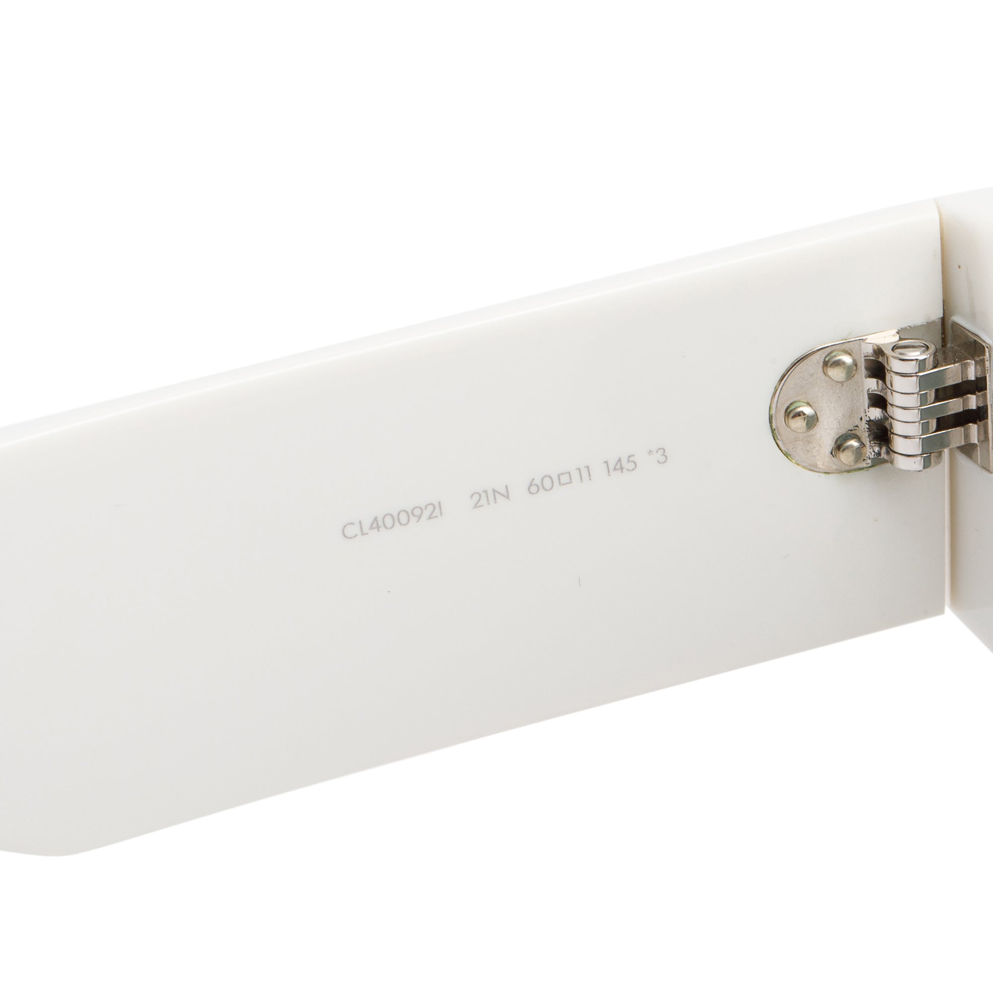 Celine CL400921 White Acetate Oversize Square Sunglasses w/ Box & Case