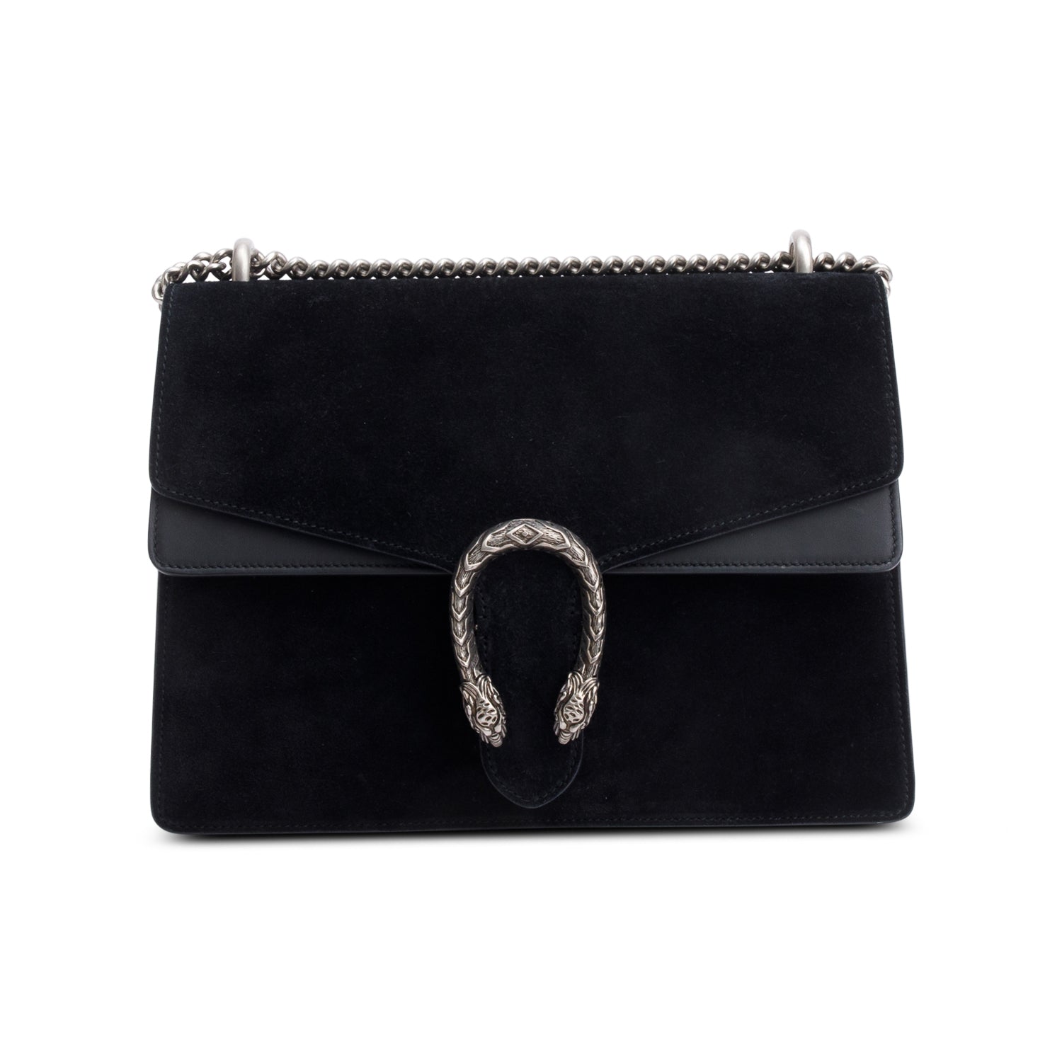 Gucci Black Suede Dionysus Medium Shoulder Bag w/ Box