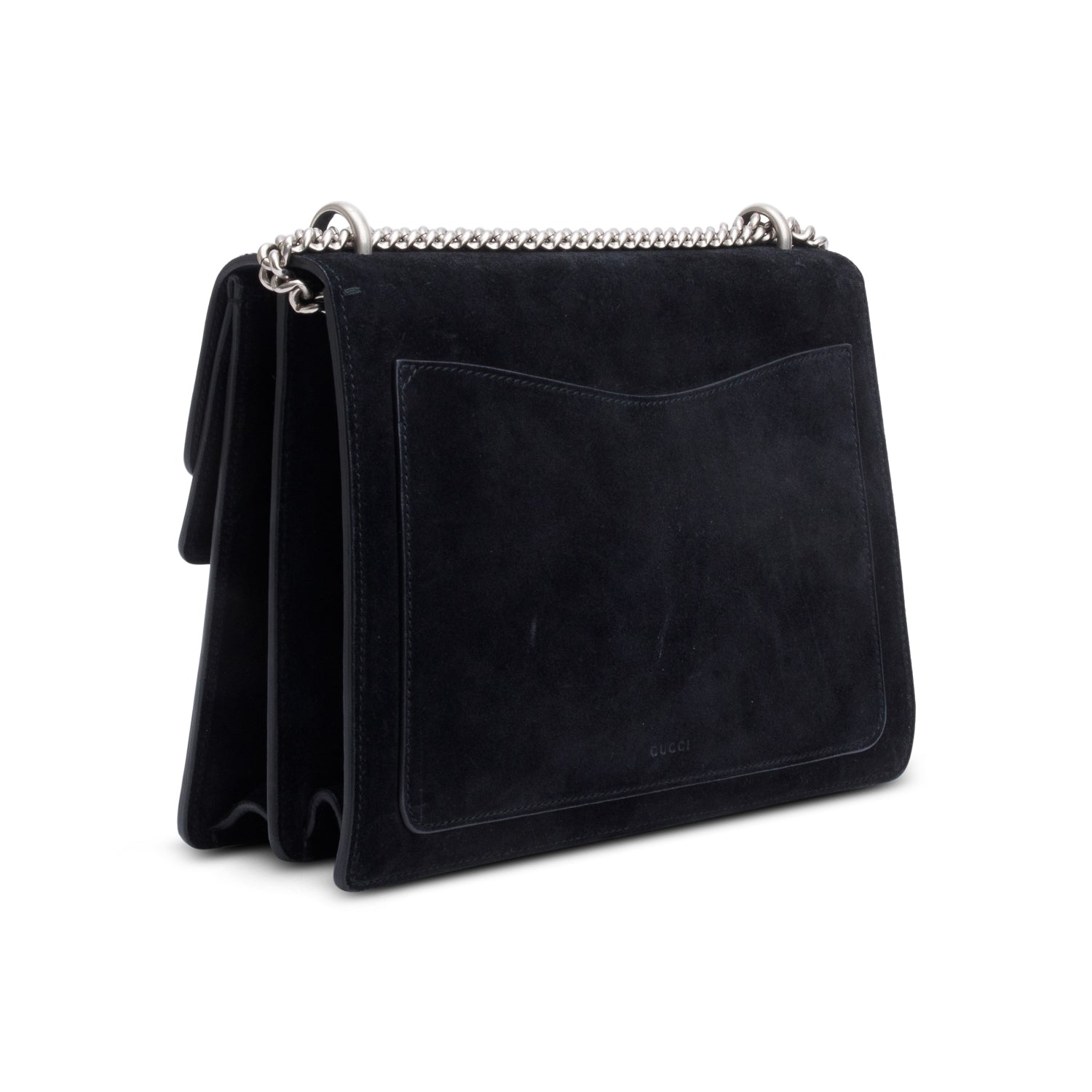 Gucci Black Suede Dionysus Medium Shoulder Bag w/ Box
