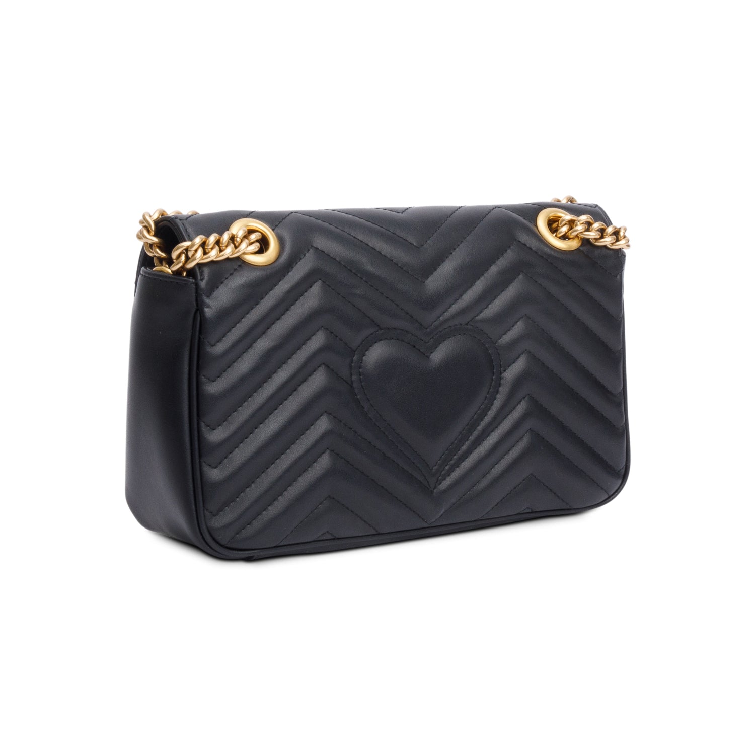 Gucci 2023 Black GG Marmont Matelasse Small Shoulder Bag w/ Box