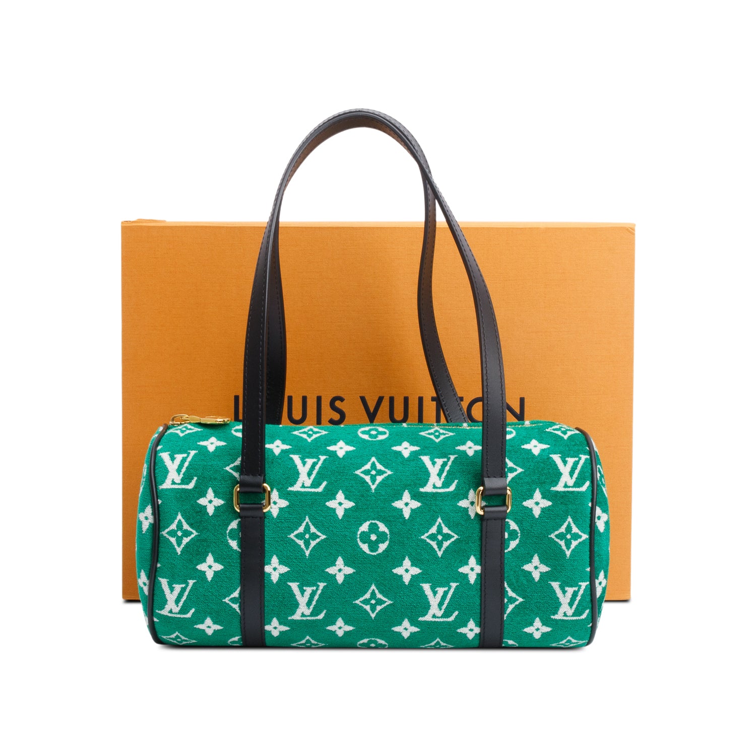Louis Vuitton Green Monogram Velvet LV Match Papillon 26 w/ Box