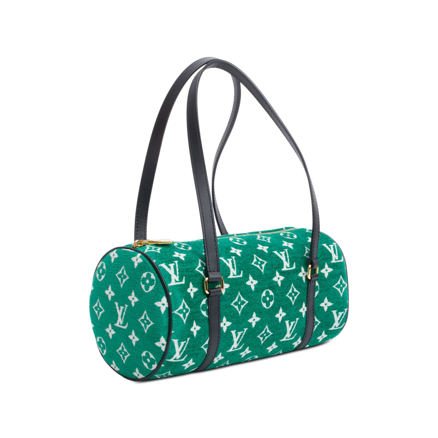 Louis Vuitton Green Monogram Velvet LV Match Papillon 26 w/ Box