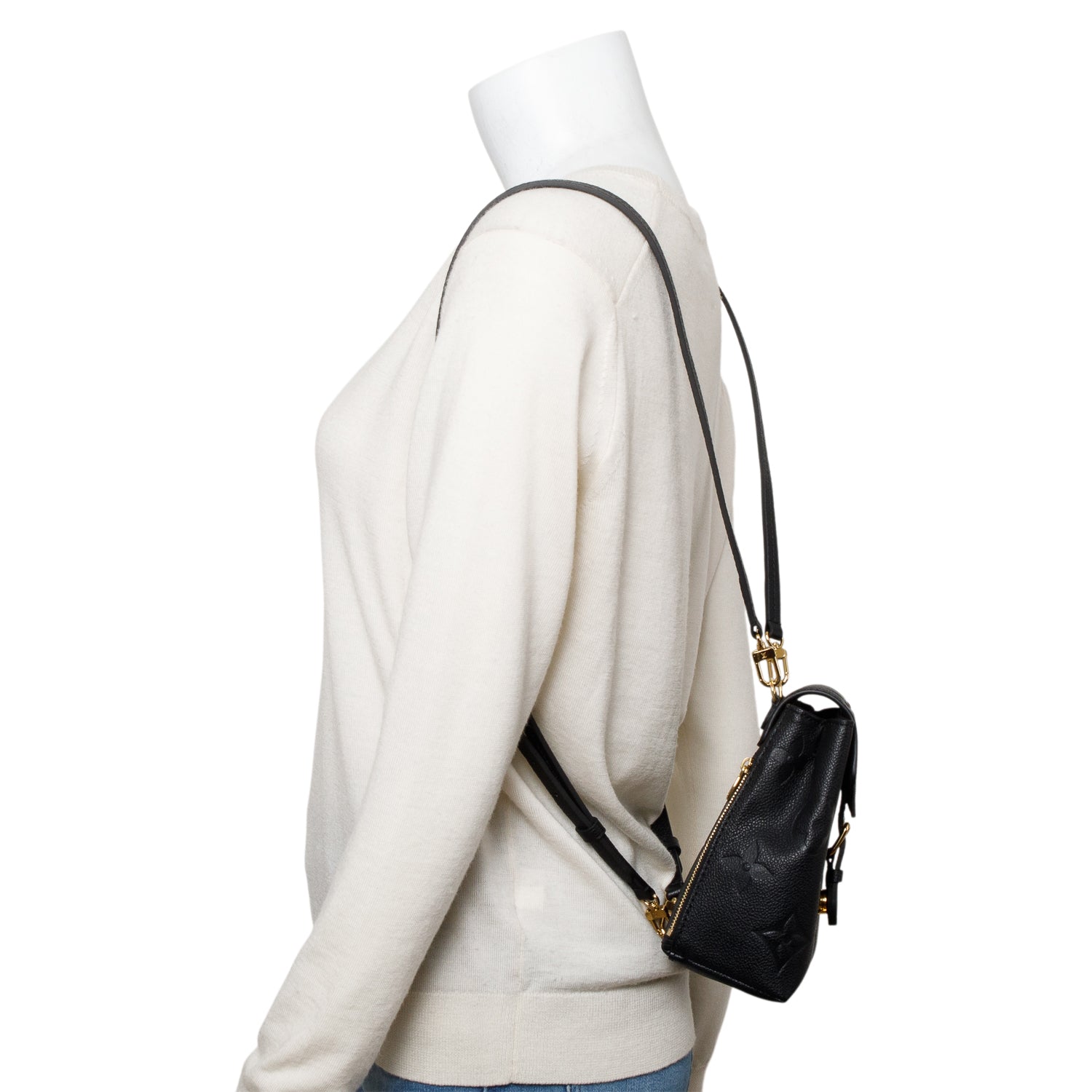 Louis Vuitton Black Monogram Empreinte Leather Tiny Backpack w/ Box