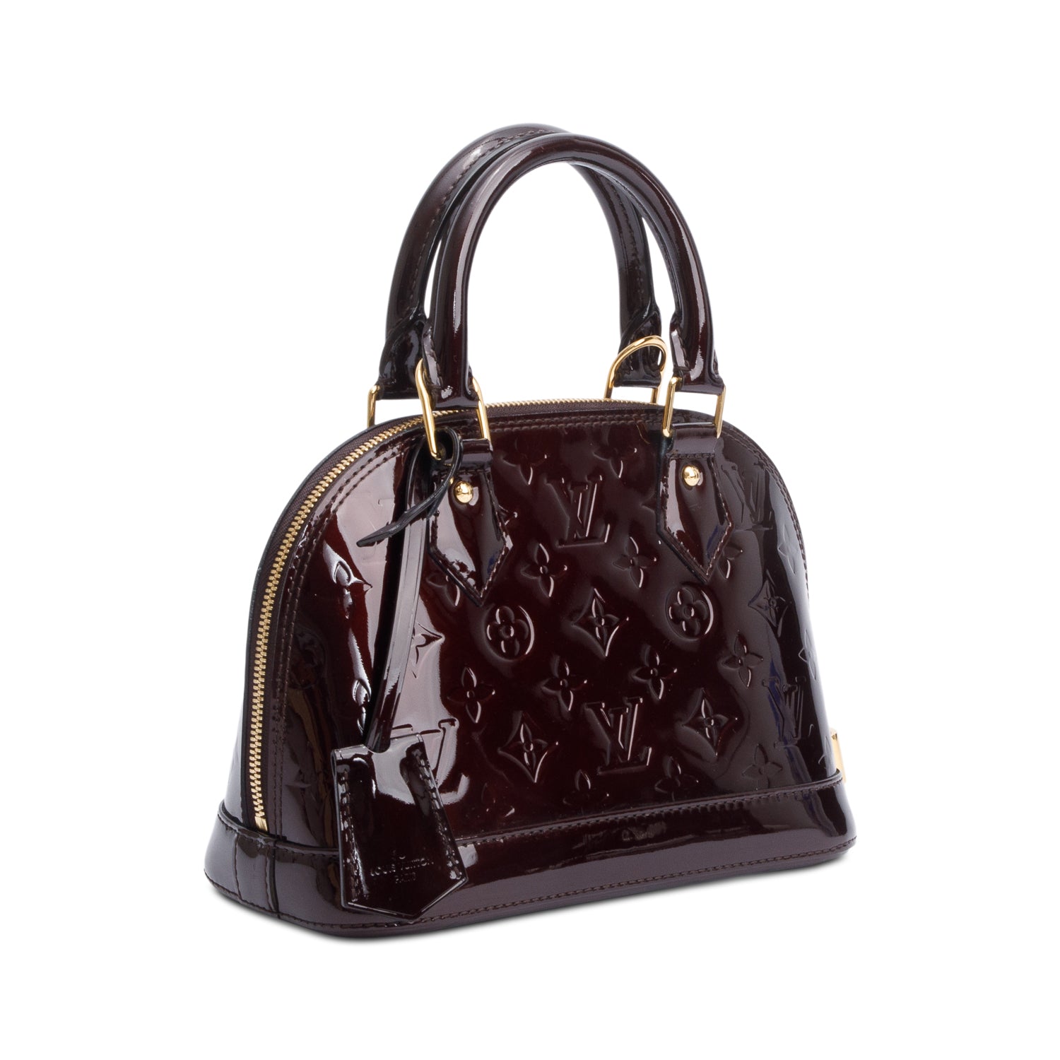Louis Vuitton Amarante Monogram Vernis Leather Alma BB w/ Strap