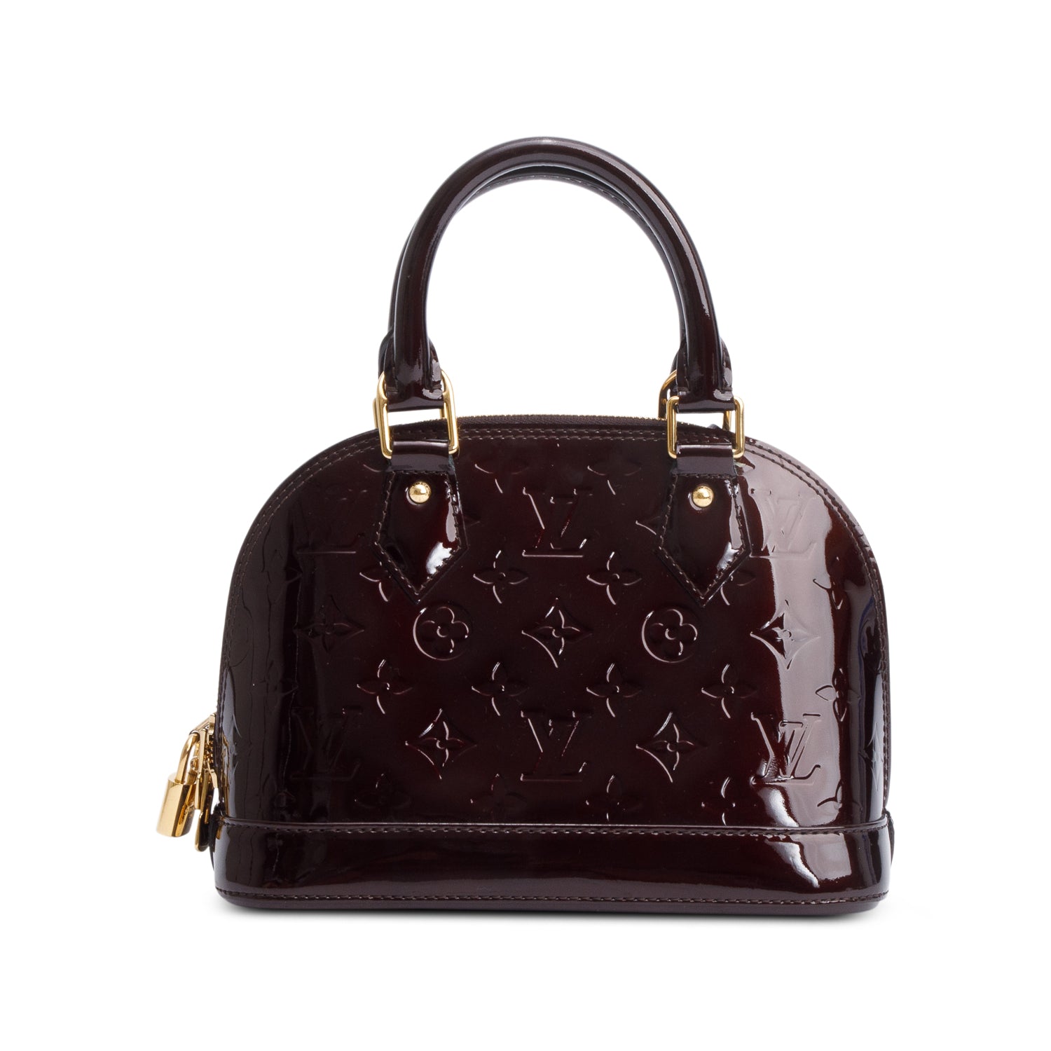 Louis Vuitton Amarante Monogram Vernis Leather Alma BB w/ Strap