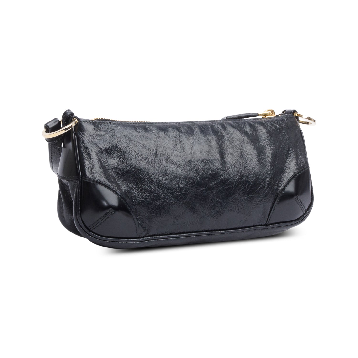 Prada Black Re-Edition 2002 Small Leather Shoulder Bag