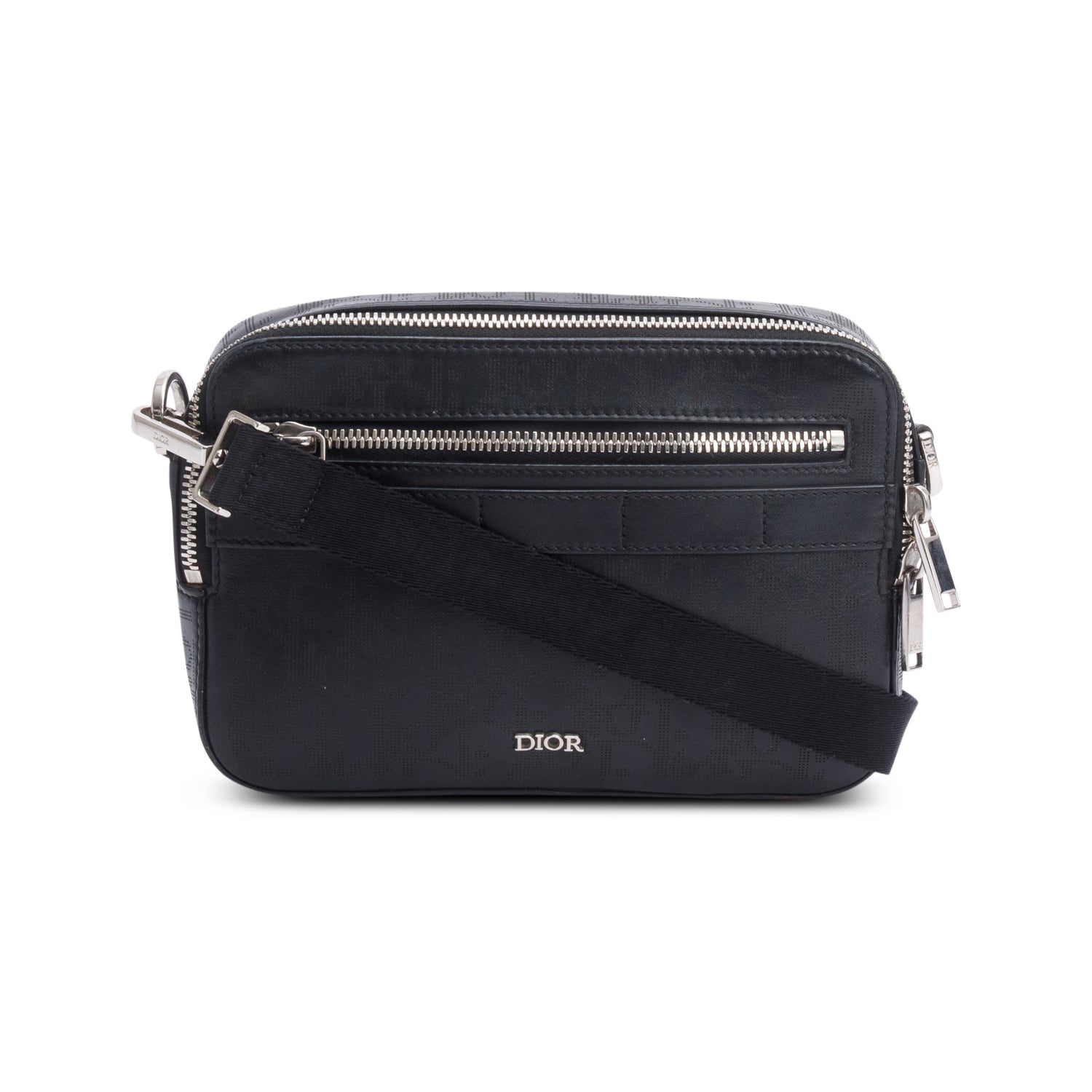 Christian Dior 2021 Black Oblique Galaxy Leather Safari Messenger Bag w/ Box