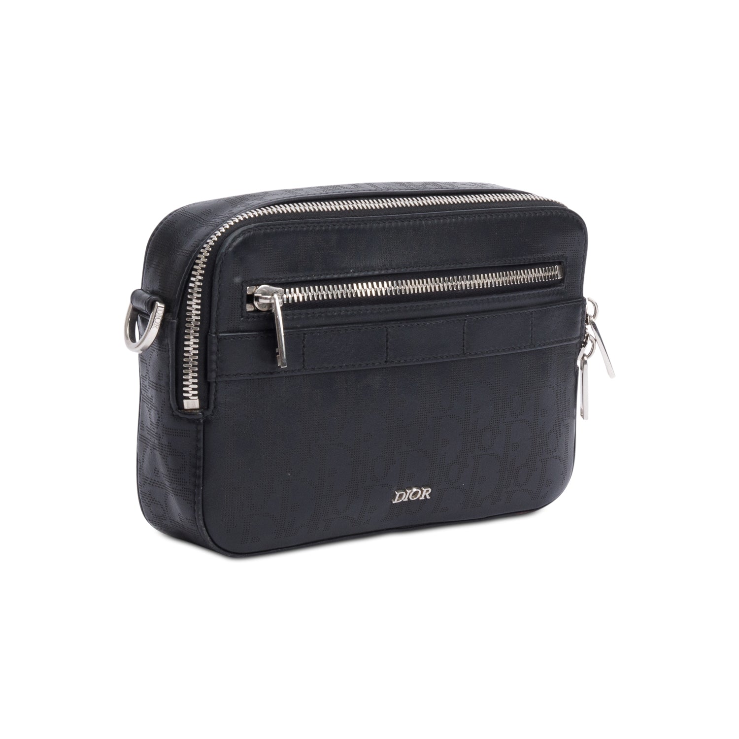 Christian Dior 2021 Black Oblique Galaxy Leather Safari Messenger Bag w/ Box