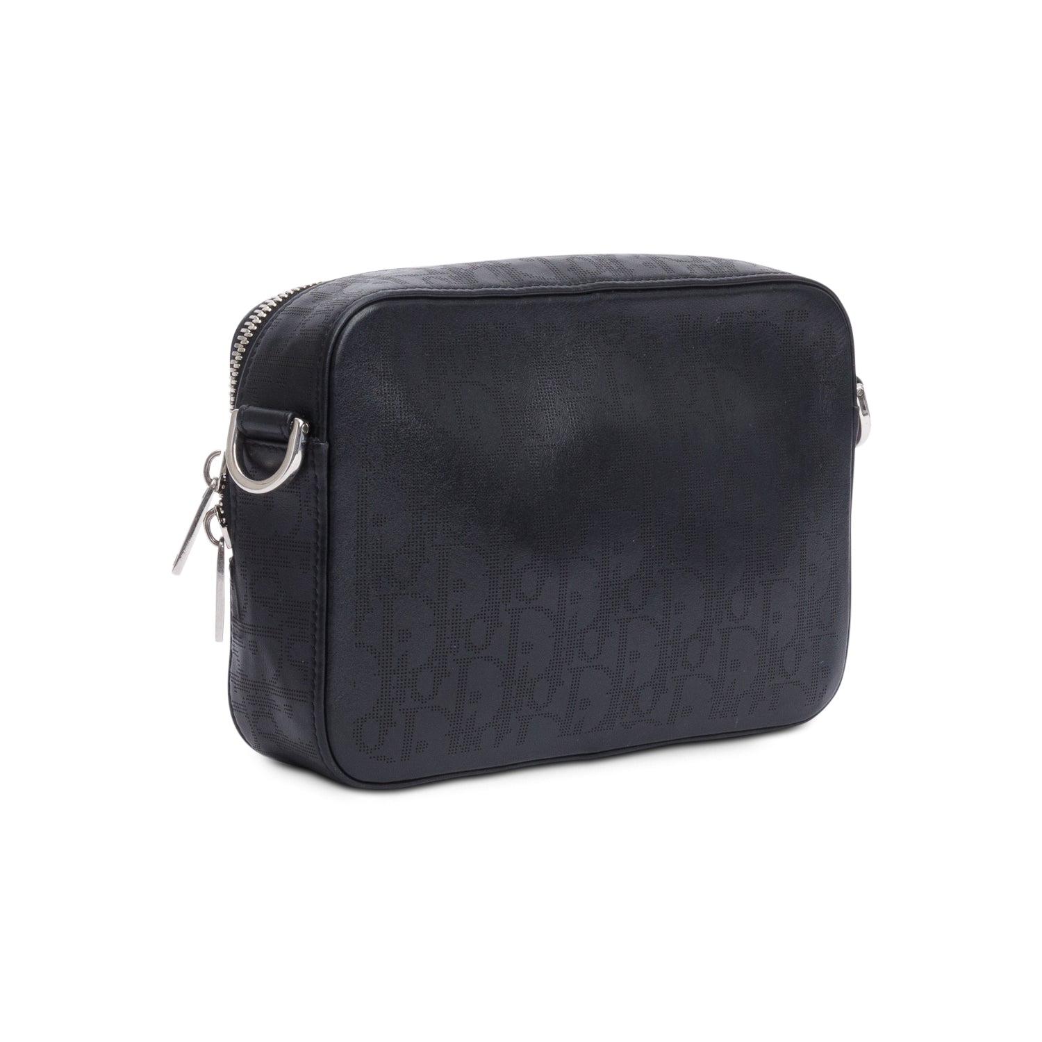 Christian Dior 2021 Black Oblique Galaxy Leather Safari Messenger Bag w/ Box