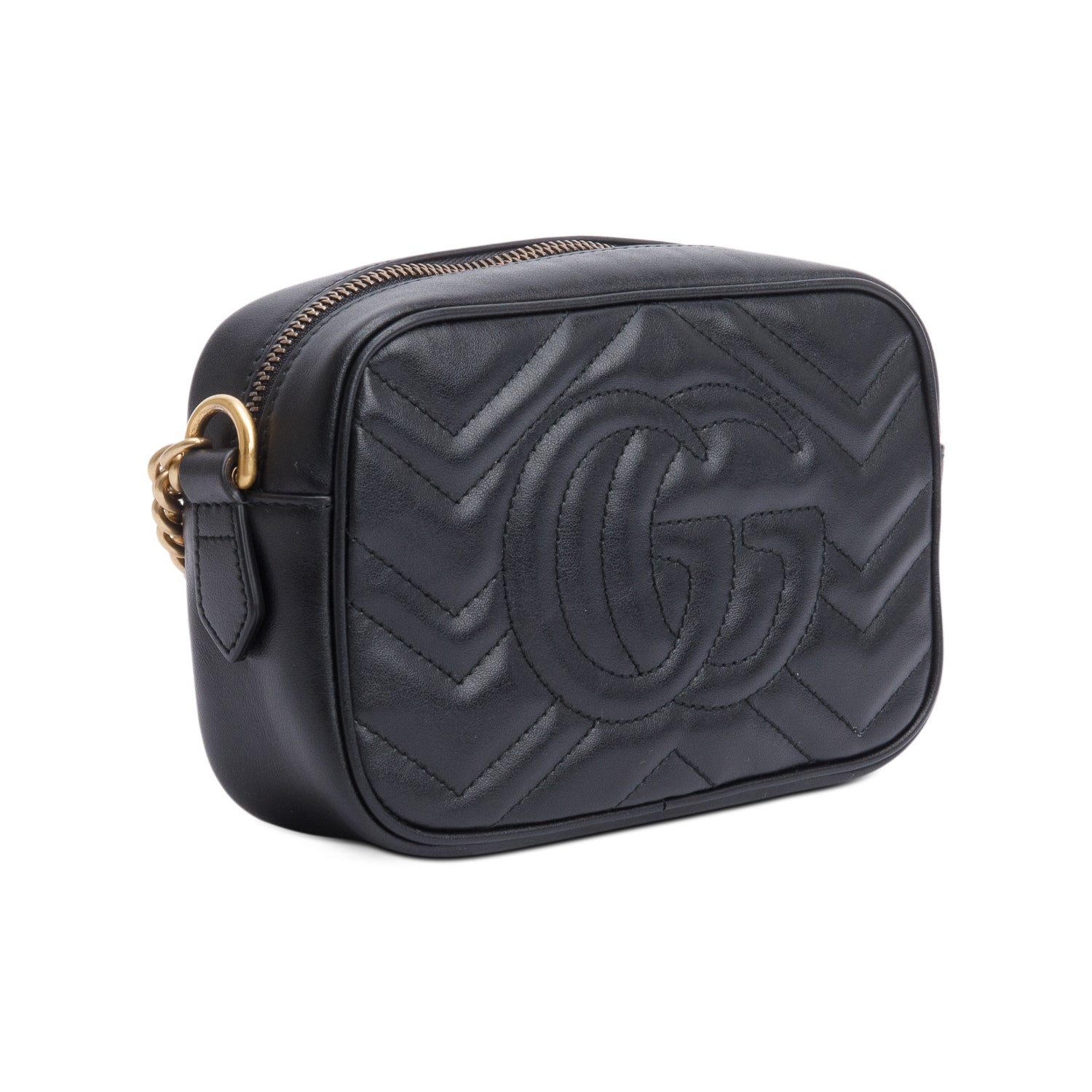 Gucci Black GG Marmont Matelasse Mini Shoulder Bag