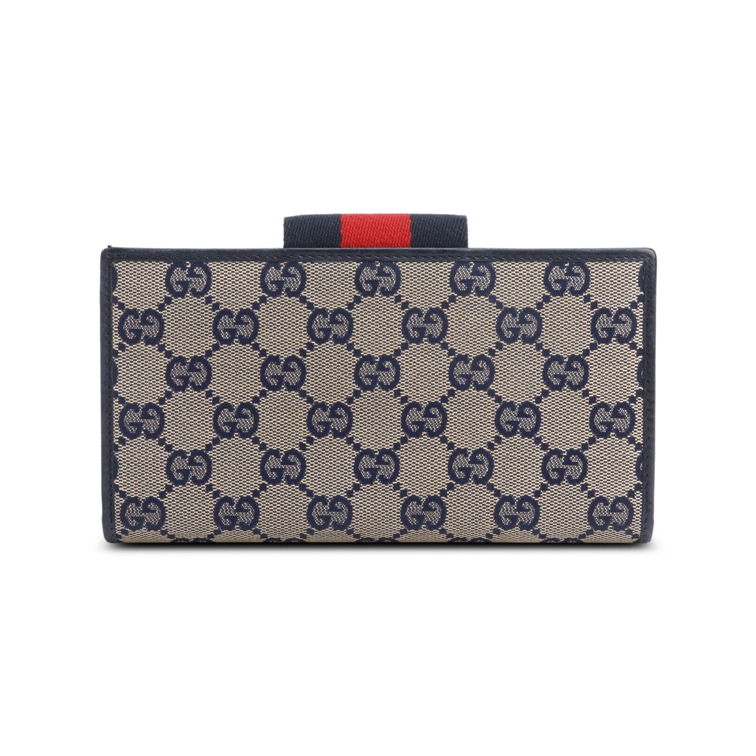 Balenciaga Grey GG Canvas Web Continental Wallet